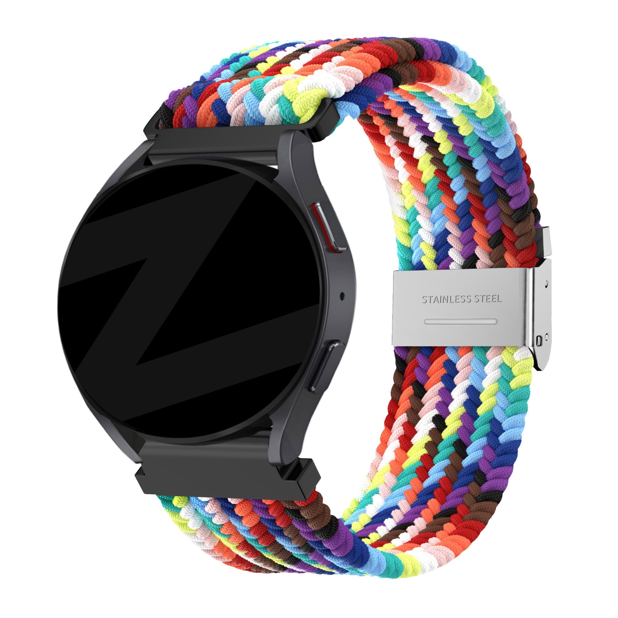 Bandz Correa nylon trenzada Garmin Venu 2 Plus (arcoiris)