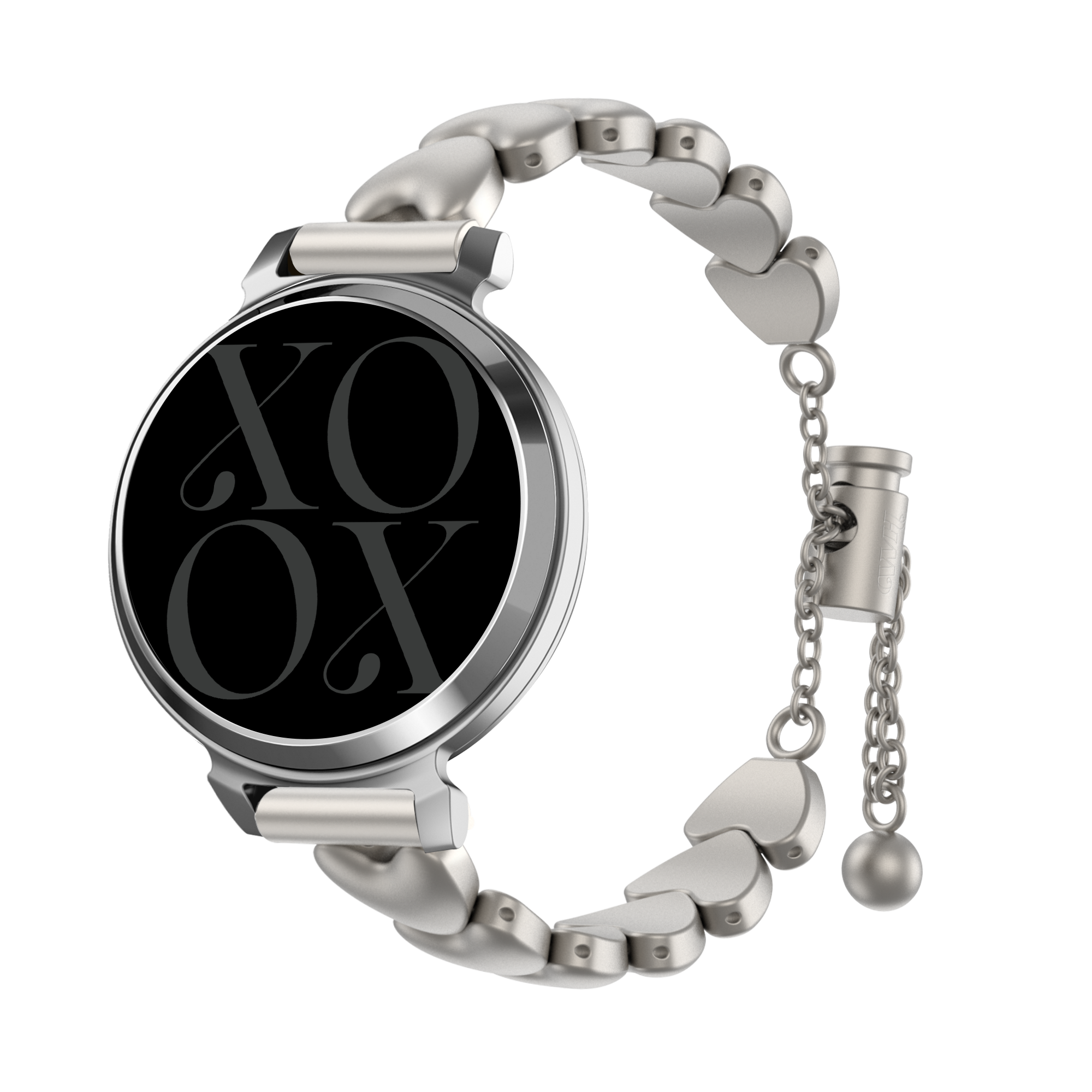 xoxo Wildhearts Correa acero 'hearts' Pebble Round 2 - 14mm (blanco estrella)