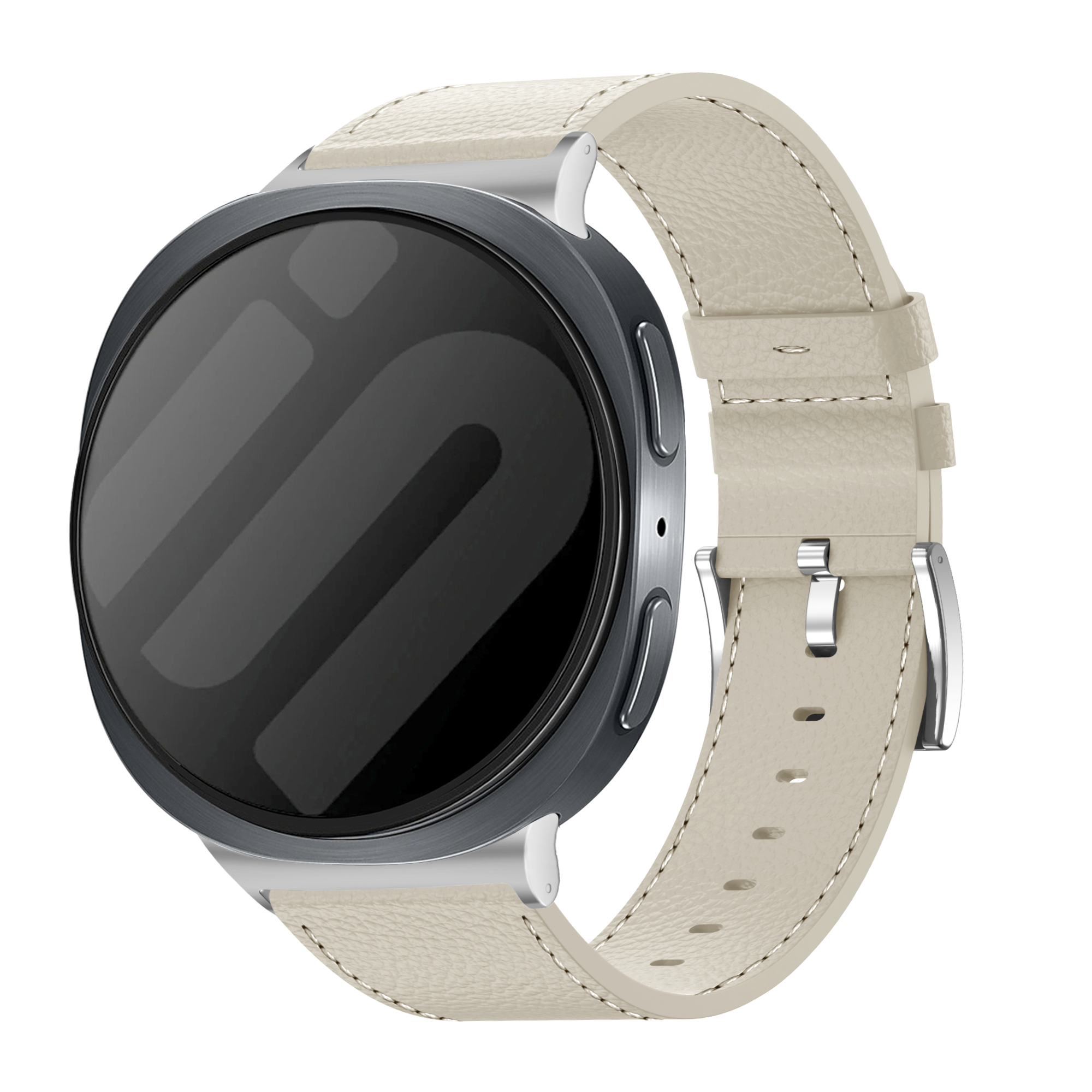 Correa cuero granulado Samsung Galaxy Watch 8 - 44mm (beige)