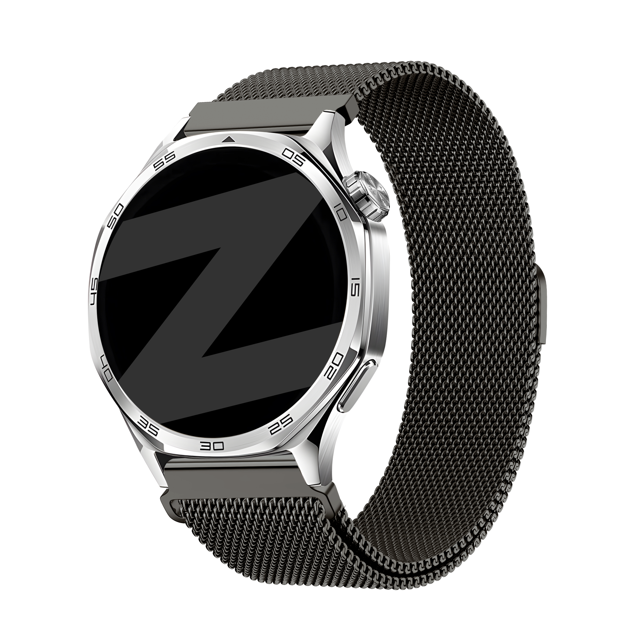 Bandz Xiaomi Watch S1 'One Push' Milanese Strap (Titanium Grey)