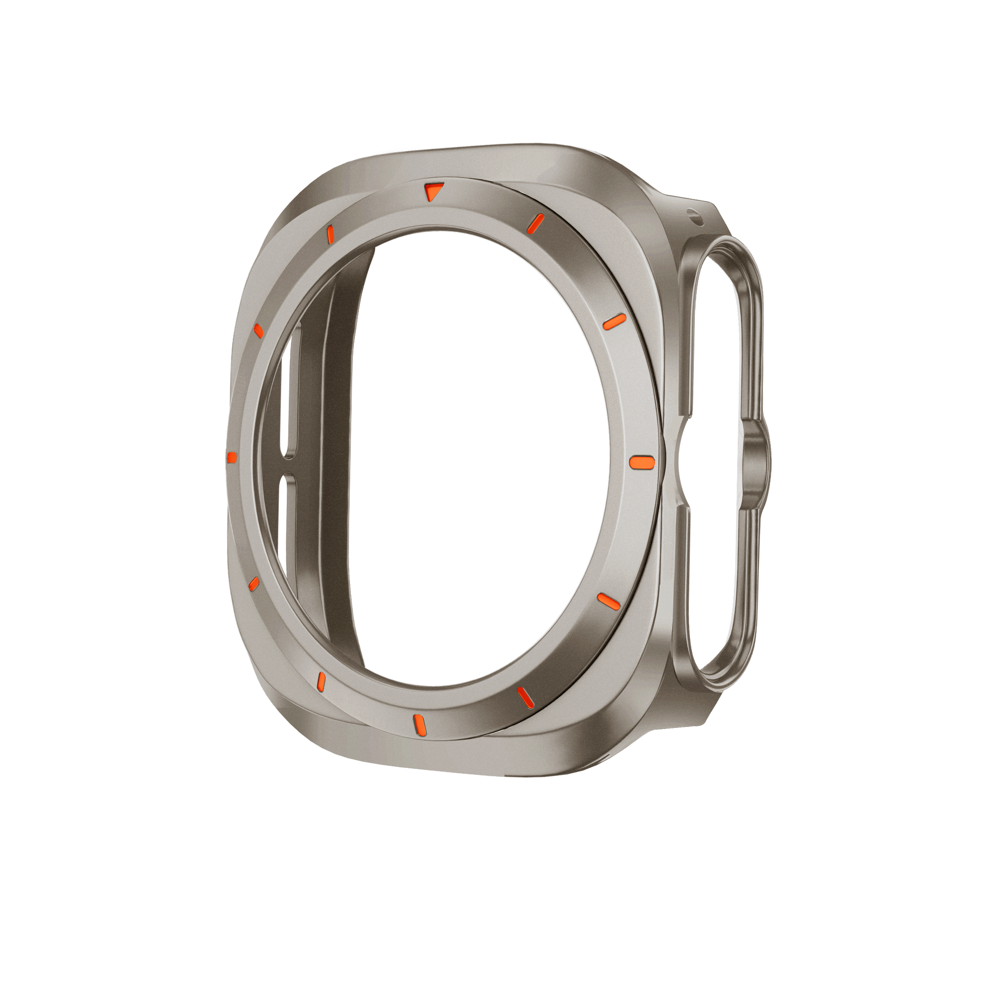 Bandz Funda PC bisel Samsung Galaxy Watch Ultra (titanio /naranja)