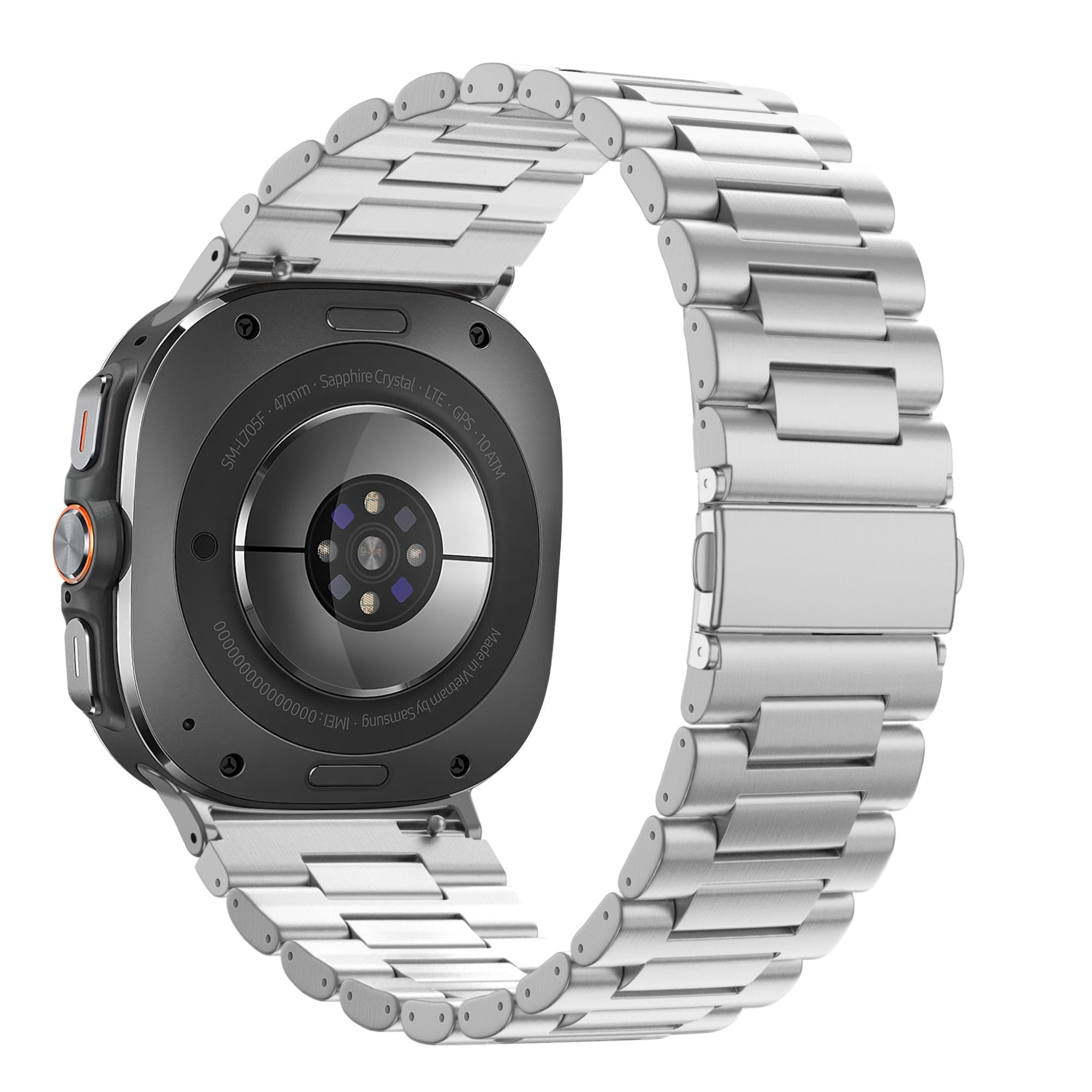 Bandz Samsung Galaxy Watch Ultra Steel Link Strap 'Deluxe' (Silver)