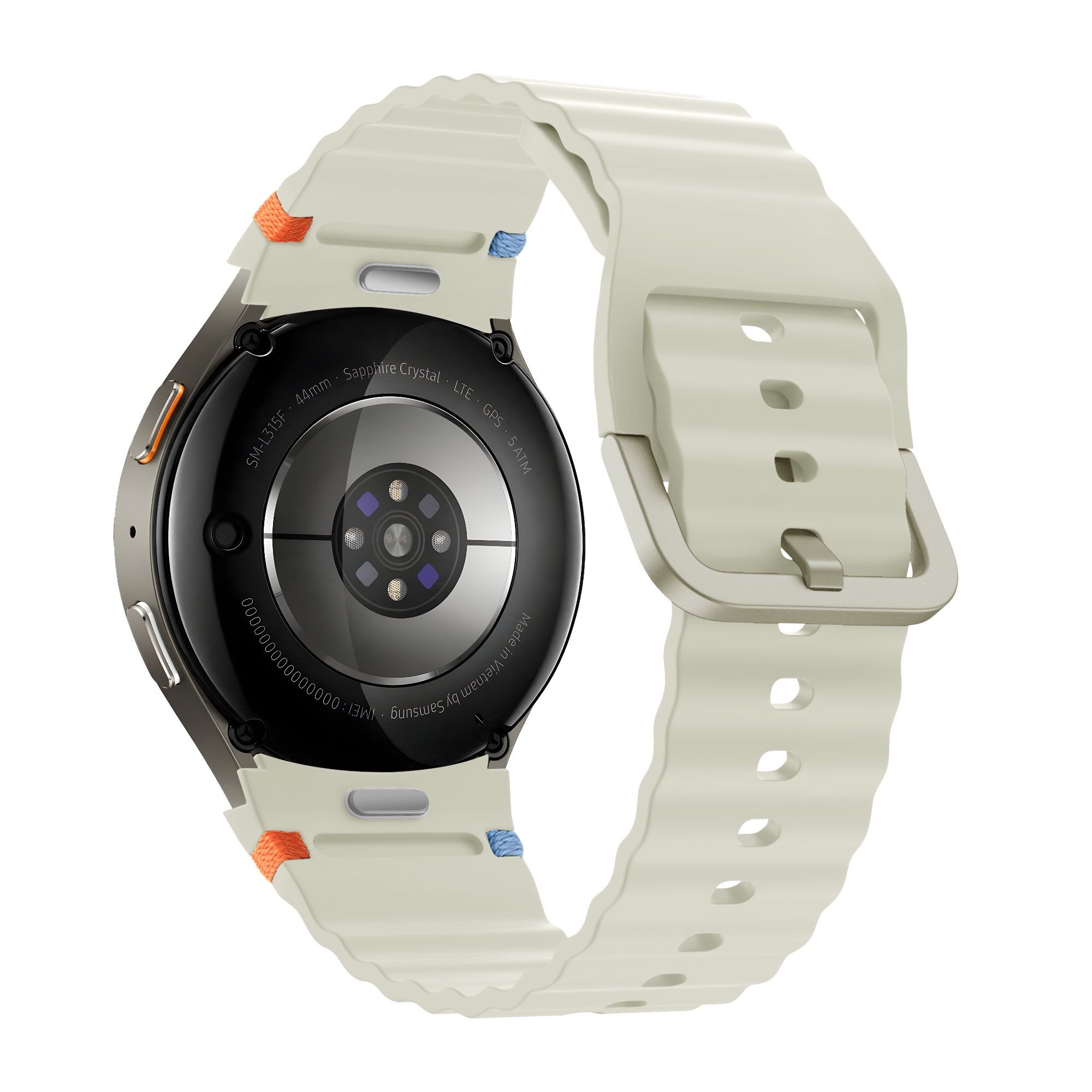 Bandz Samsung Galaxy Watch 4 44mm Wave Strap 'Easy Fit' (Starlight)