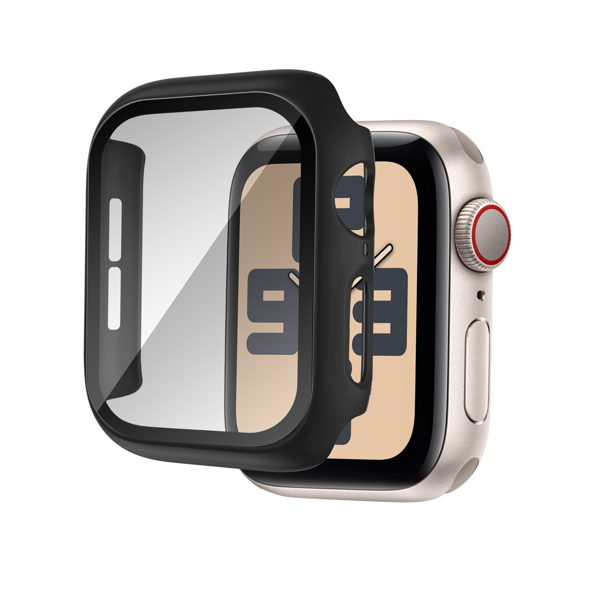 Bandz Funda PC con vidrio Apple Watch 11 - 42mm (negro)