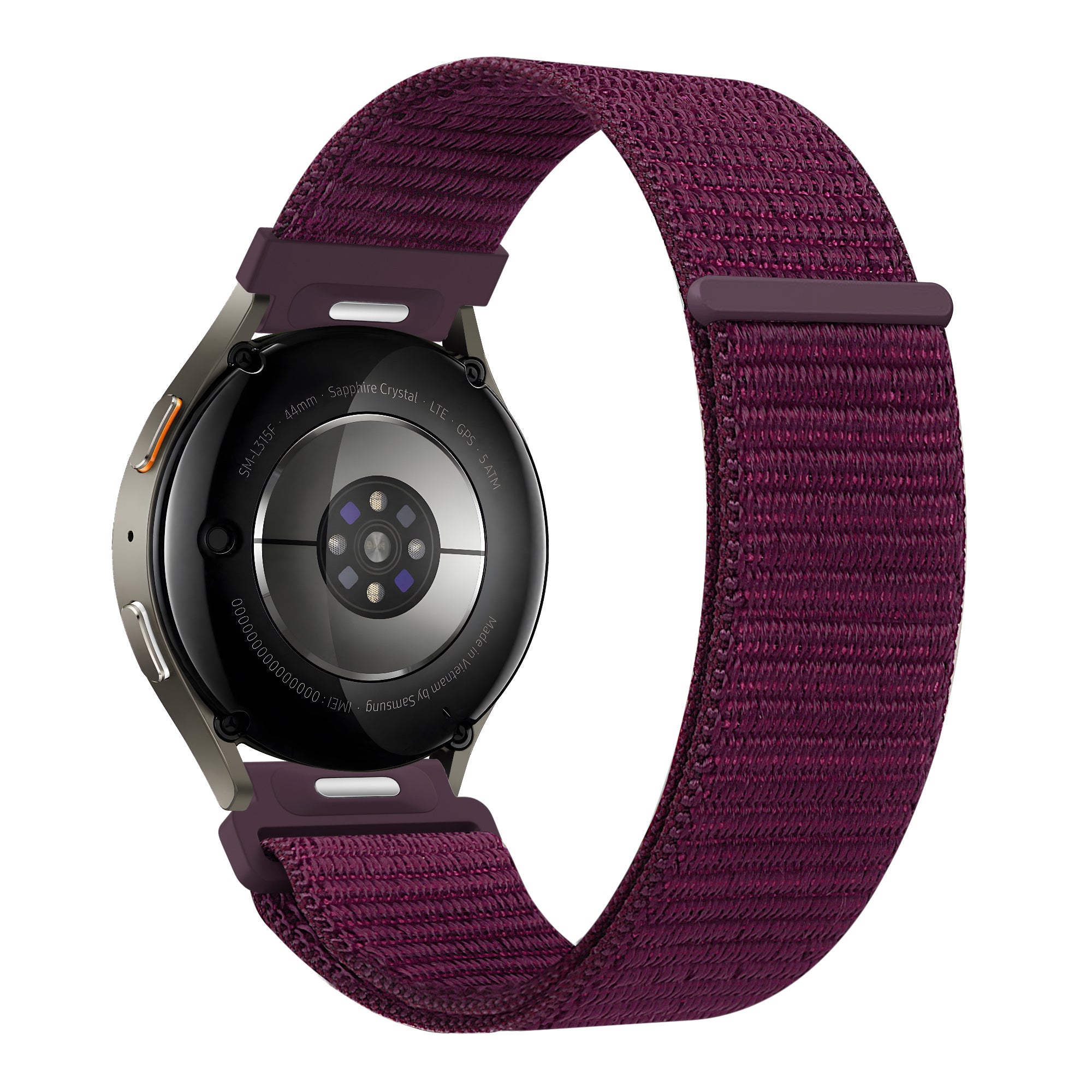 Bandz Samsung Galaxy Watch 7 - 44mm Nylon Strap 'Easy Fit' (Plum)