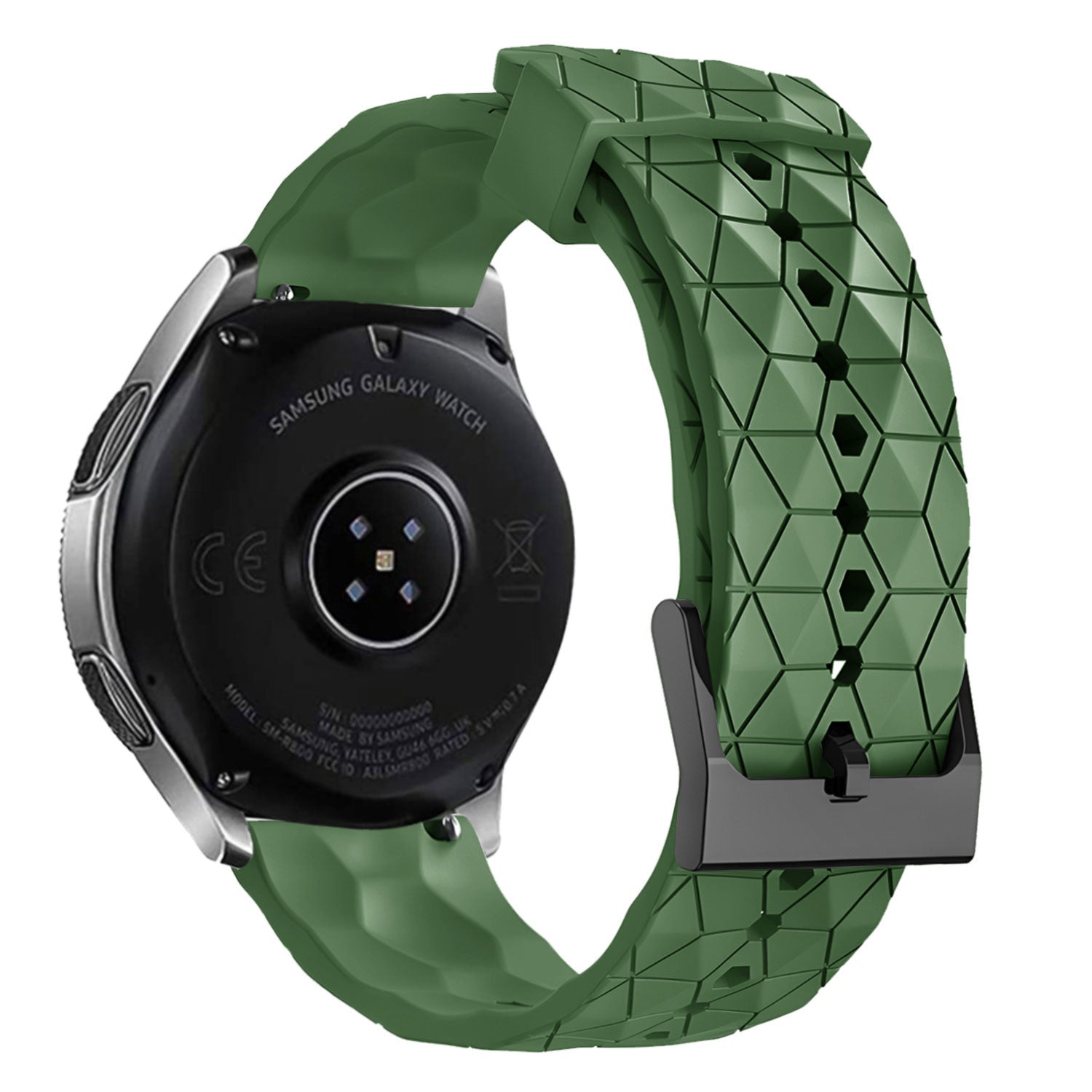 Huawei Watch 5 - 46mm Silicone Hexa Strap (Army Green)