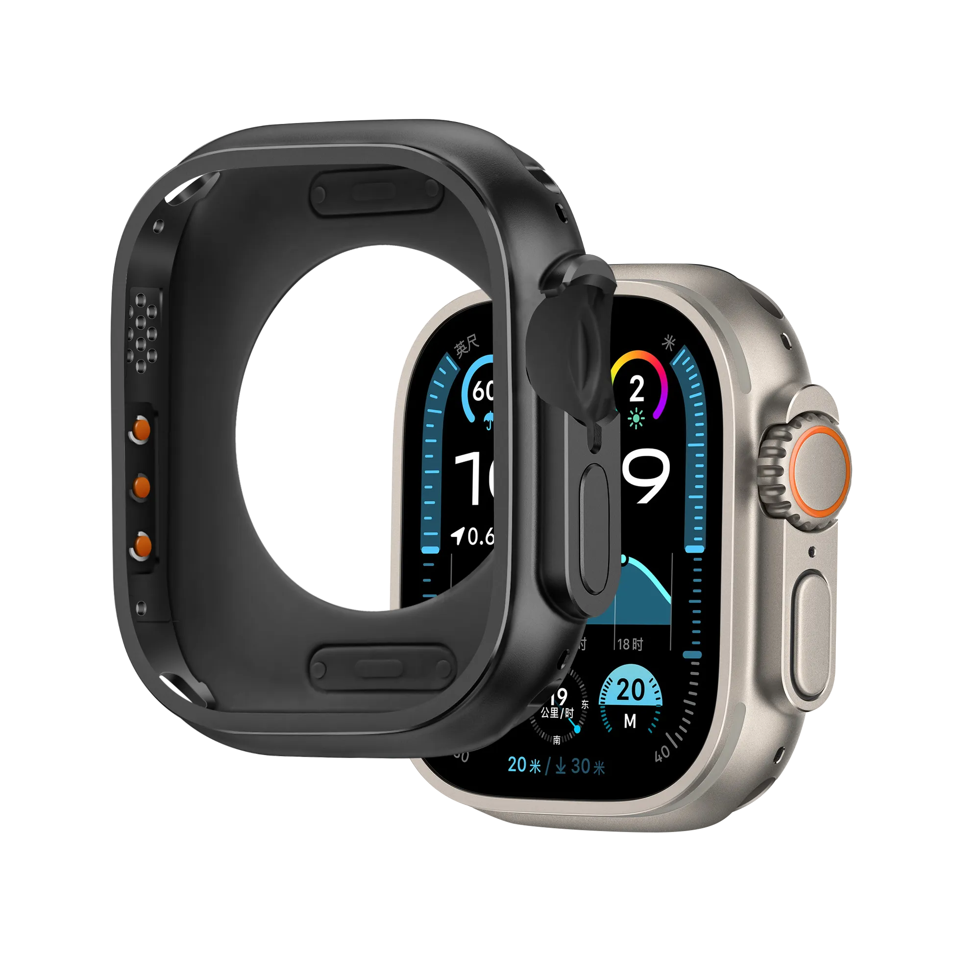 Bandz Funda metálica Apple Watch Ultra - 49mm (negro)