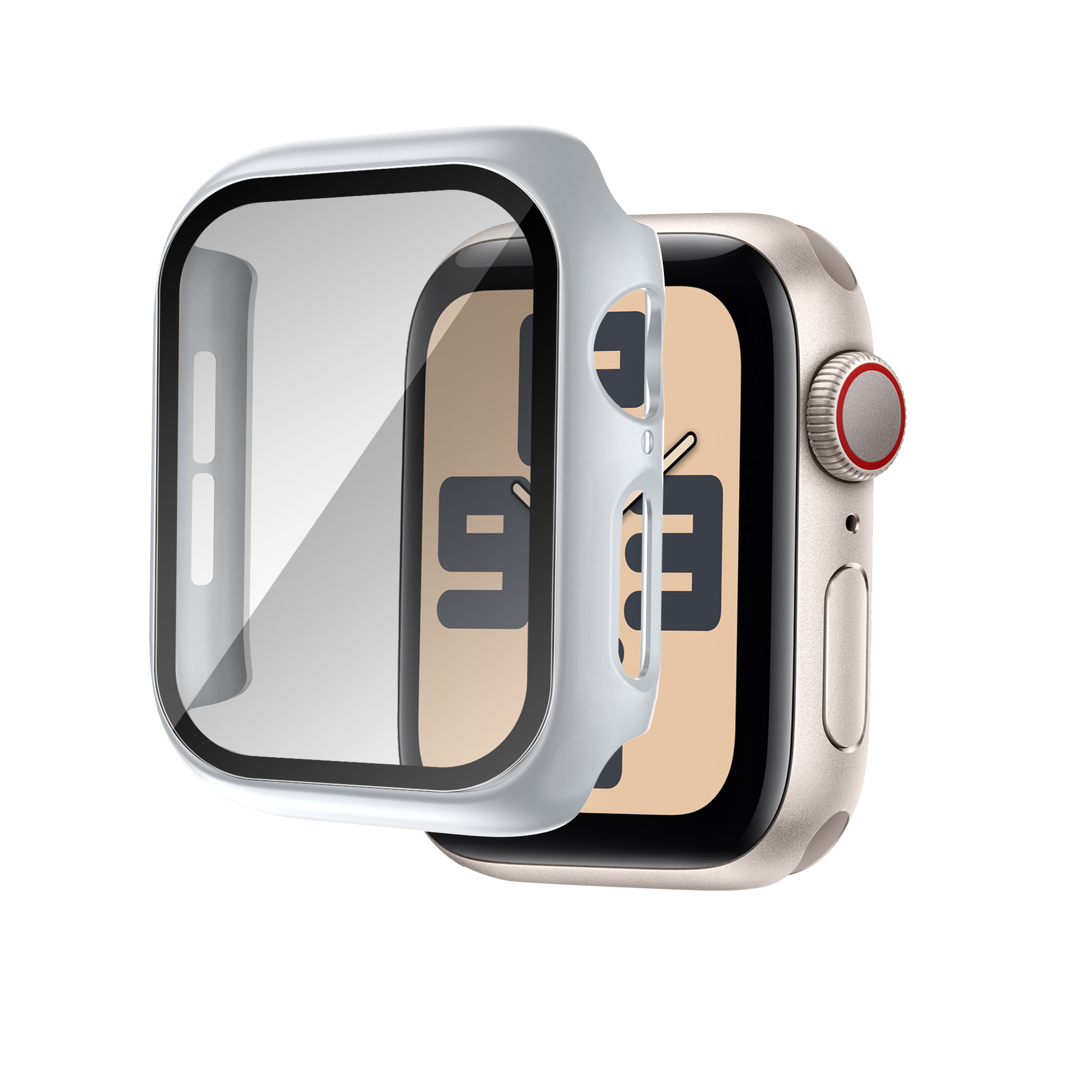 Bandz Funda PC con vidrio Apple Watch 10 - 46mm (plateado)