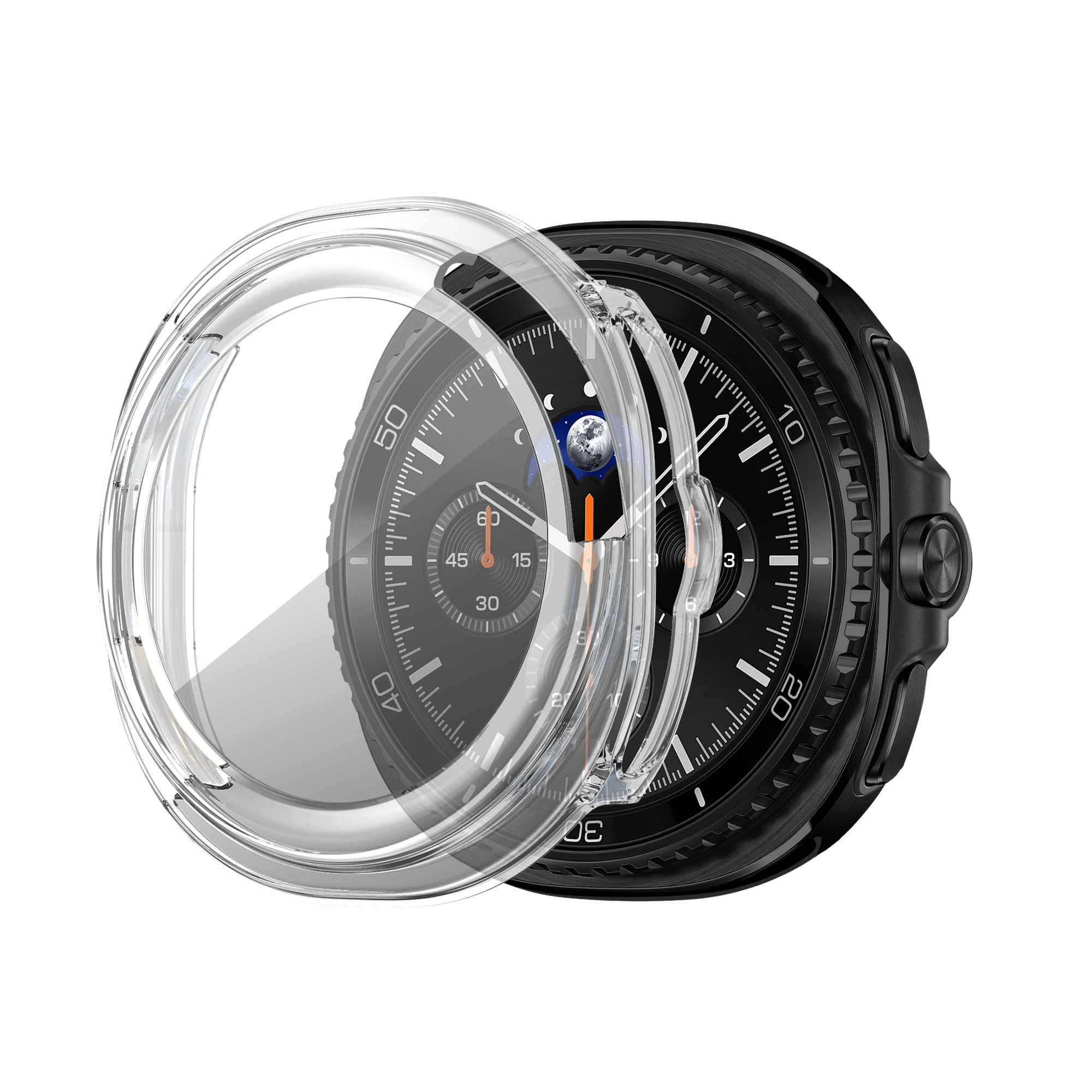 Bandz Samsung Galaxy Watch 8 Classic PC Cover with Glass (Transparent)