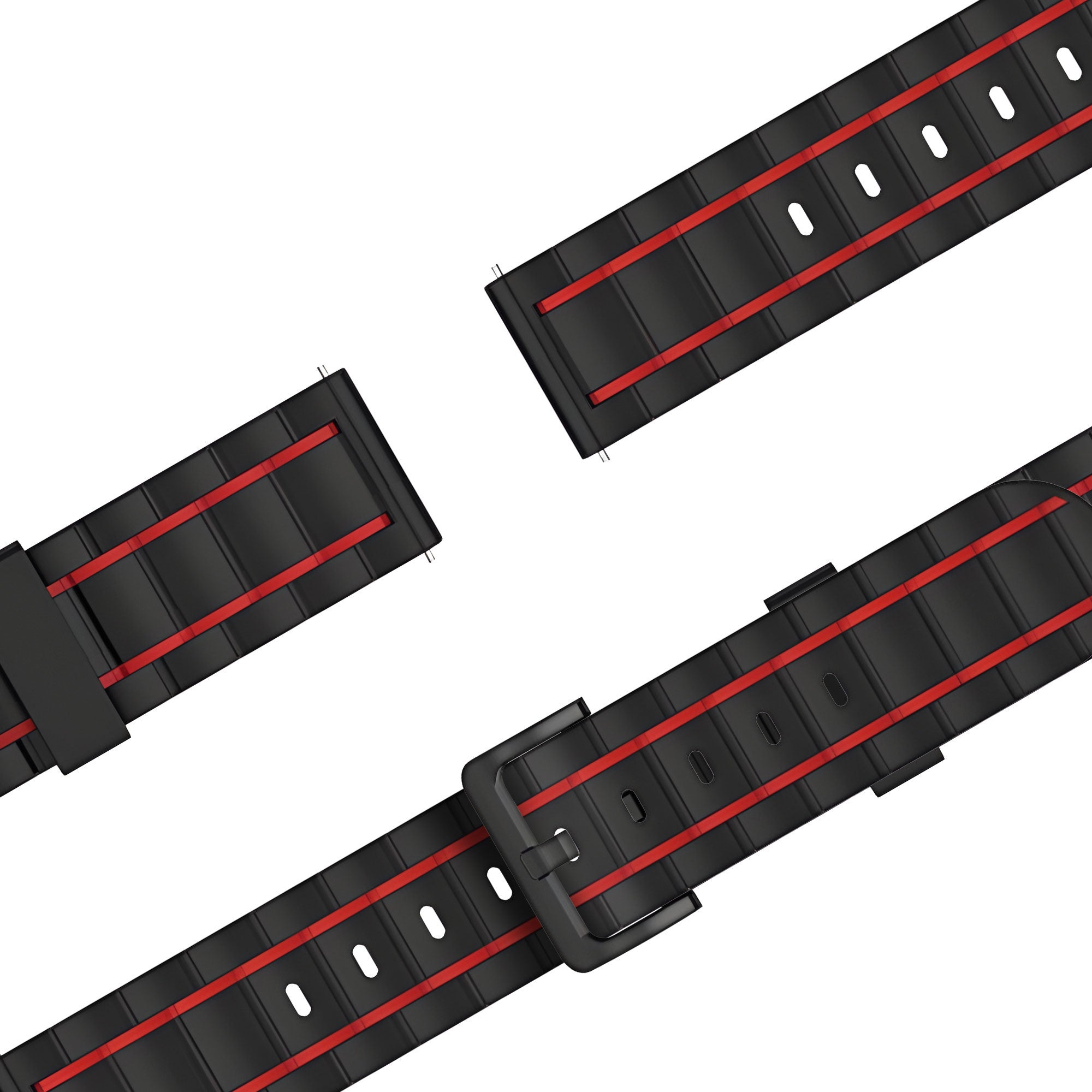 Bandz Correa deportiva a rayas Amazfit Balance 2 (negro/rojo)