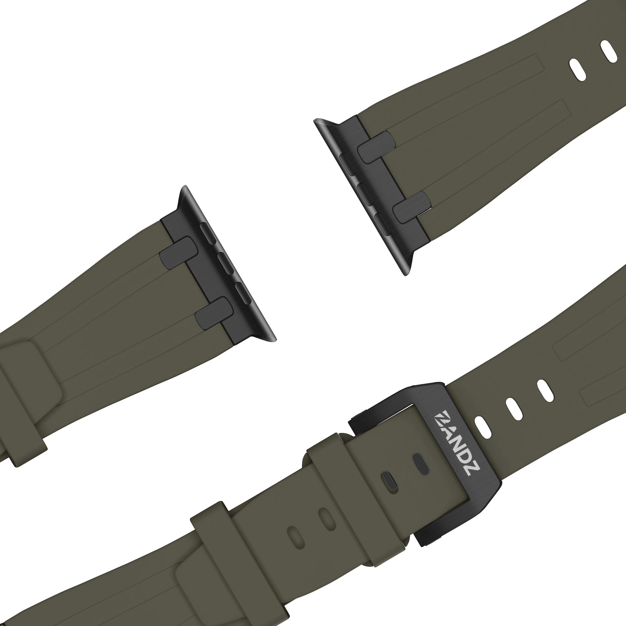 Bandz Correa silicona 'Luxe Liquid' Apple Watch (cafe/negro)