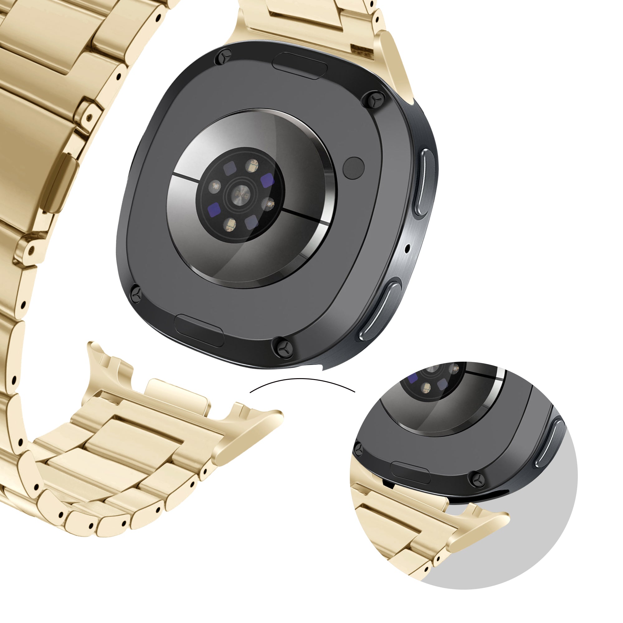 Bandz Correa acero 'Classic' Samsung Galaxy Watch 8 Classic (retro dorado)