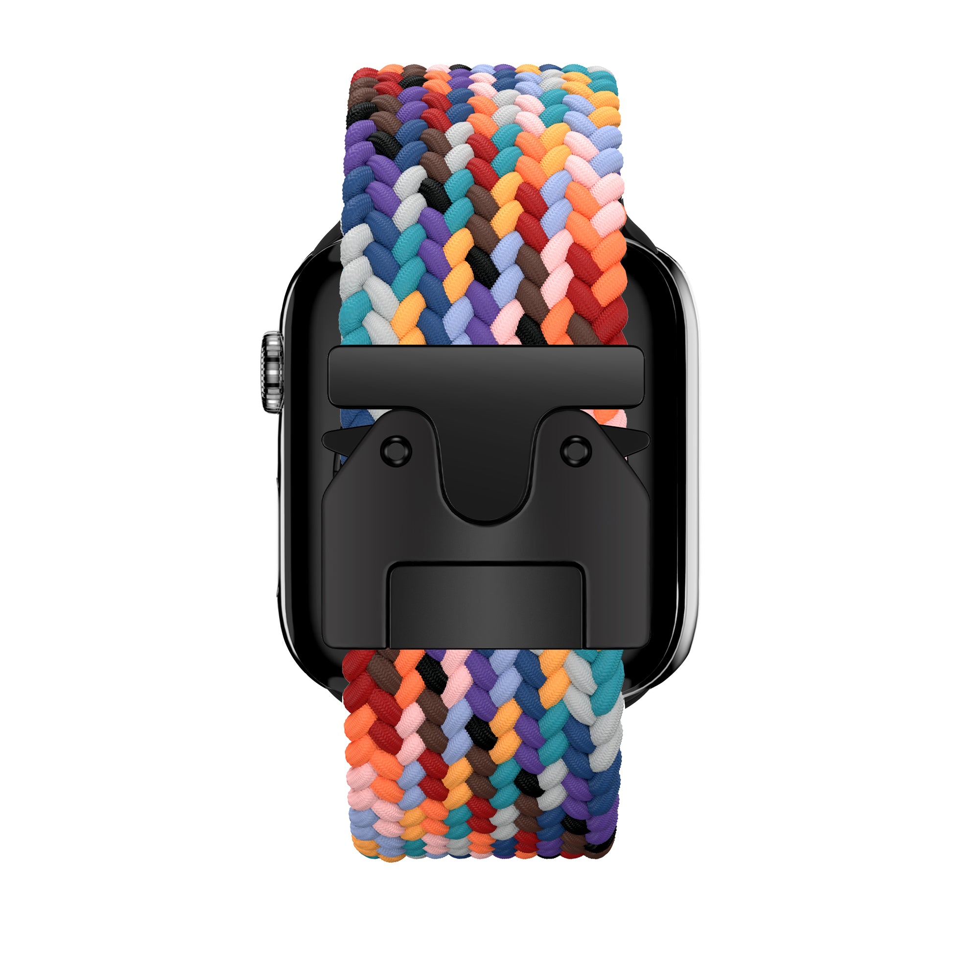 Bandz Correa nylon trenzada con P-buckle Apple Watch (arcoíris)
