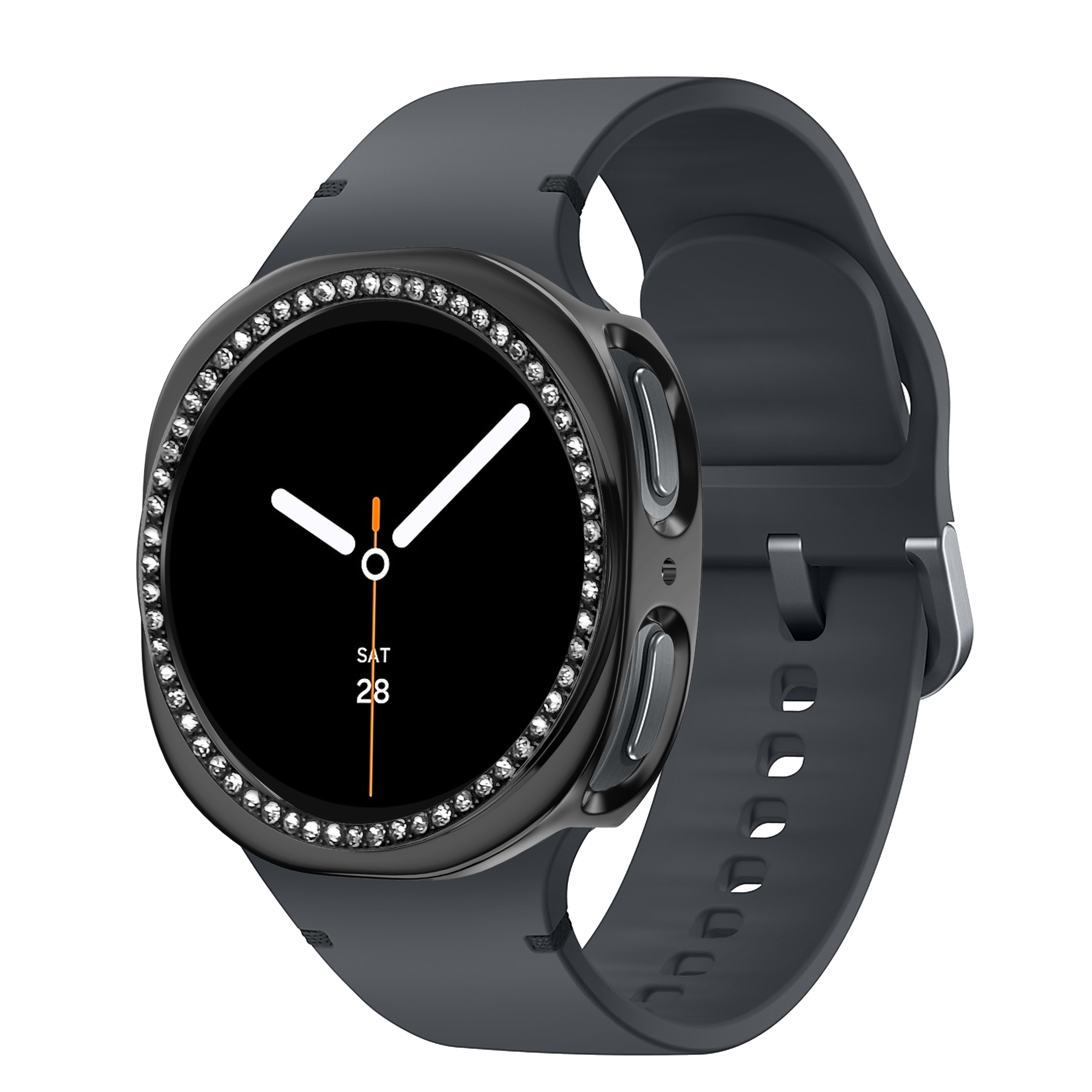Bandz Samsung Galaxy Watch 8 - 40mm Diamond PC Case (Black)