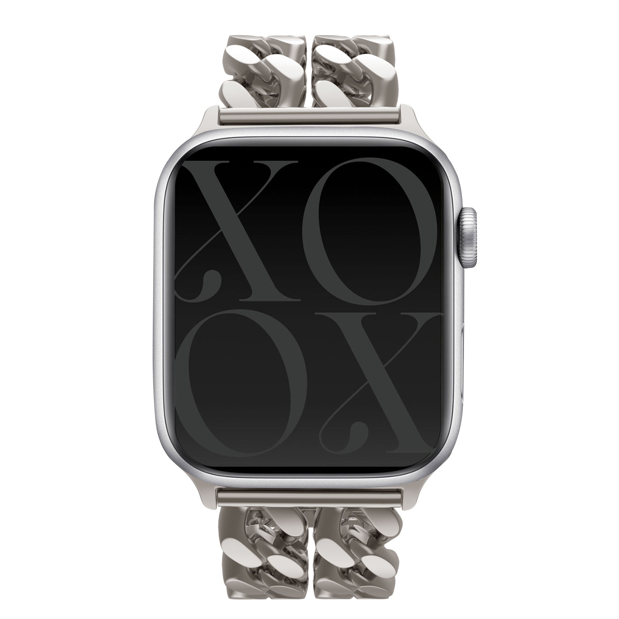 Correa acero cadena Apple Watch xoxo Wildhearts - 38/40/41/42mm (blanco estrella)