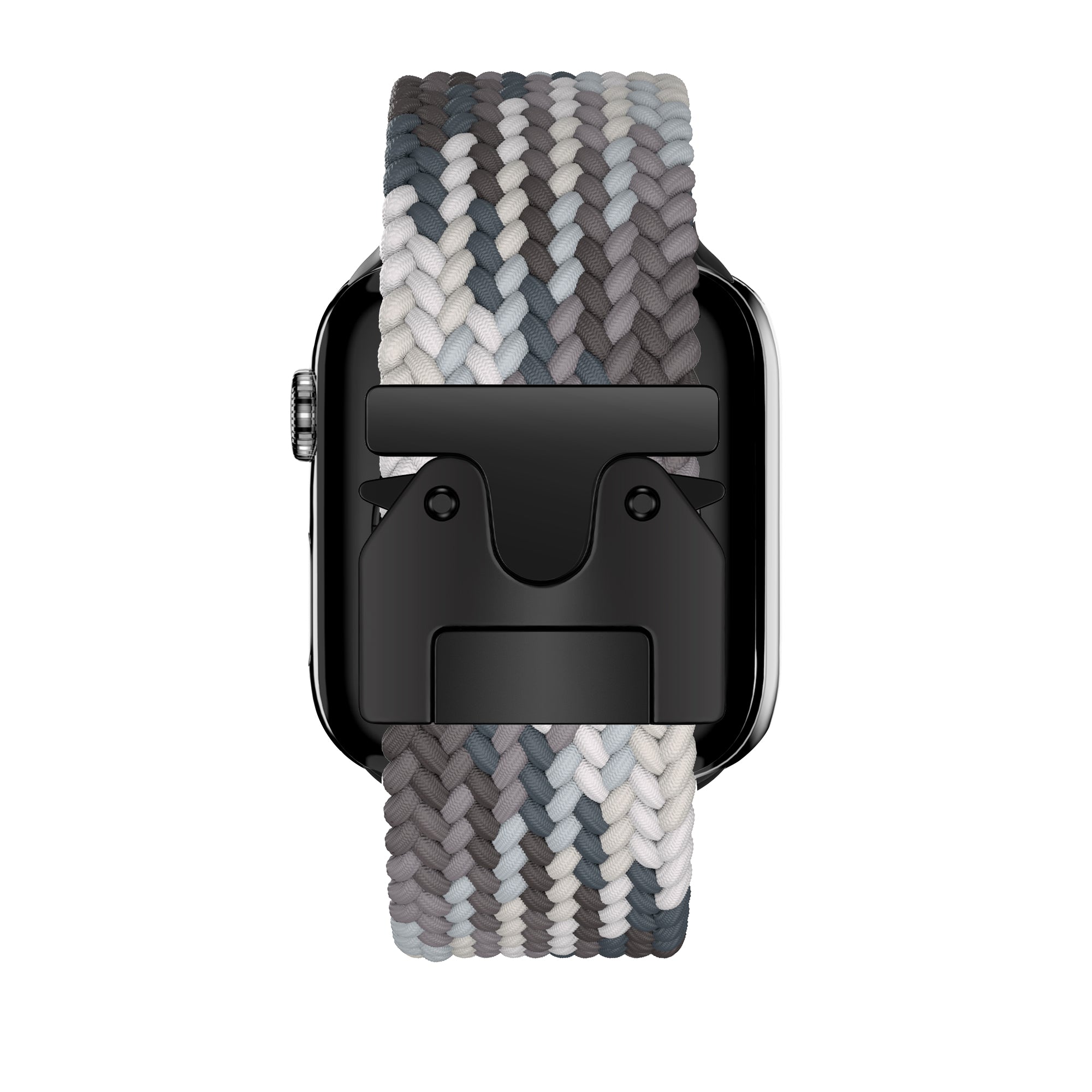 Bandz Correa nylon trenzada con P-buckle Apple Watch (mandala negra)