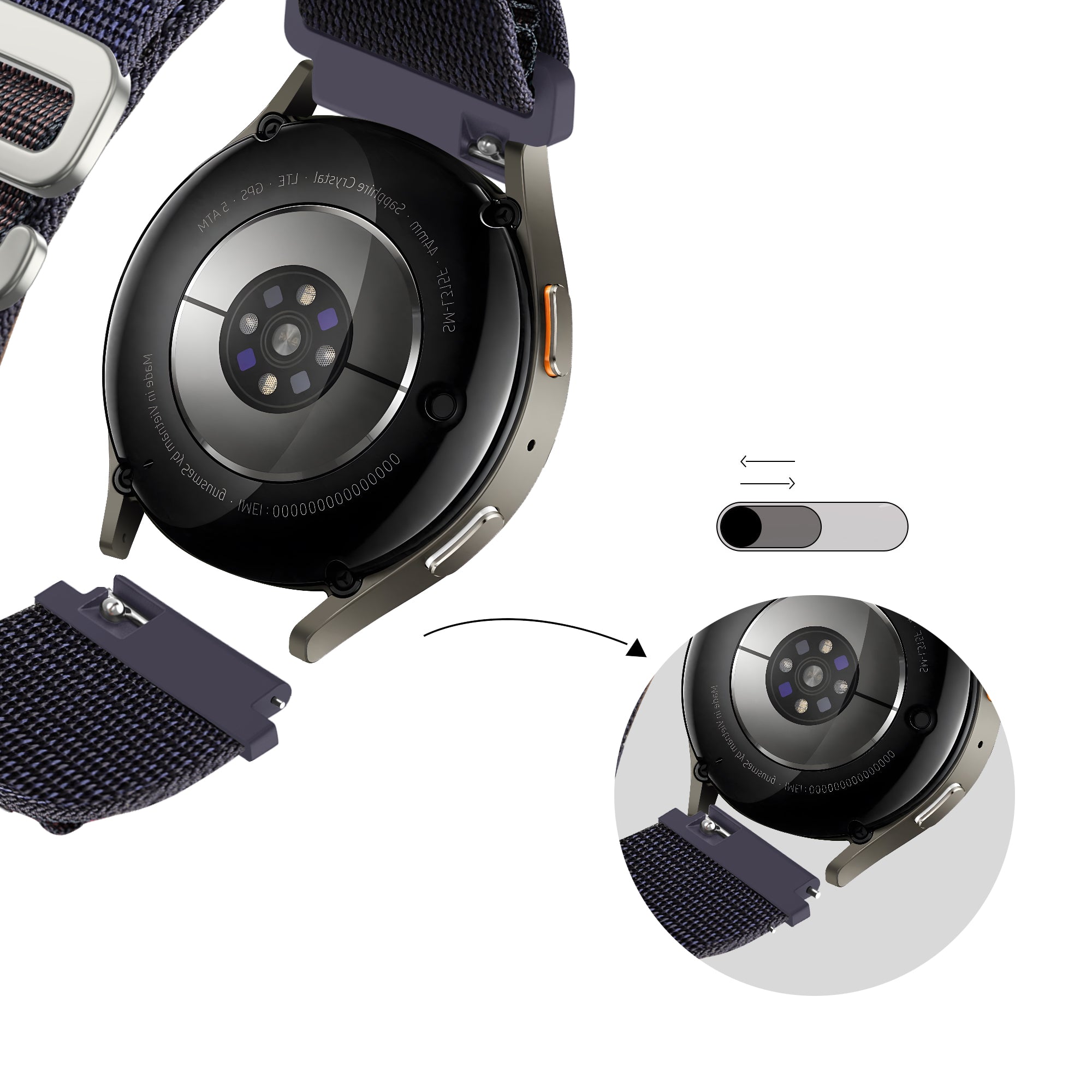 Bandz Correa nylon Alpine Huawei Watch GT 5 Pro - 46mm (indigo)