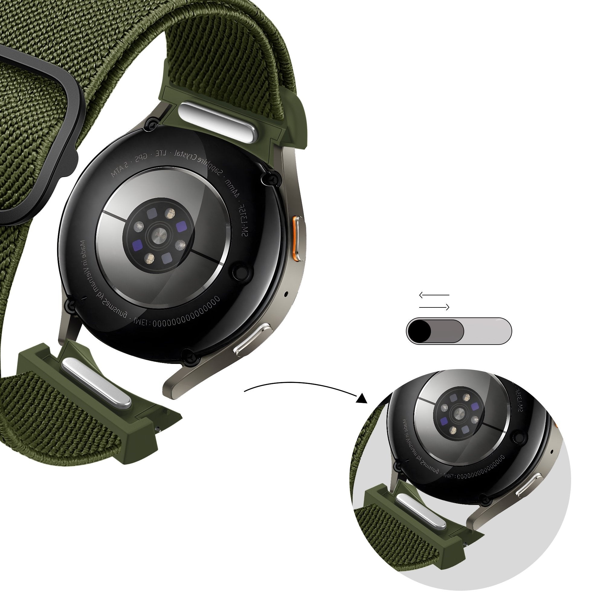 Bandz Correa elastica 'Easy Fit' Samsung Galaxy Watch 6 Classic - 43mm (verde)