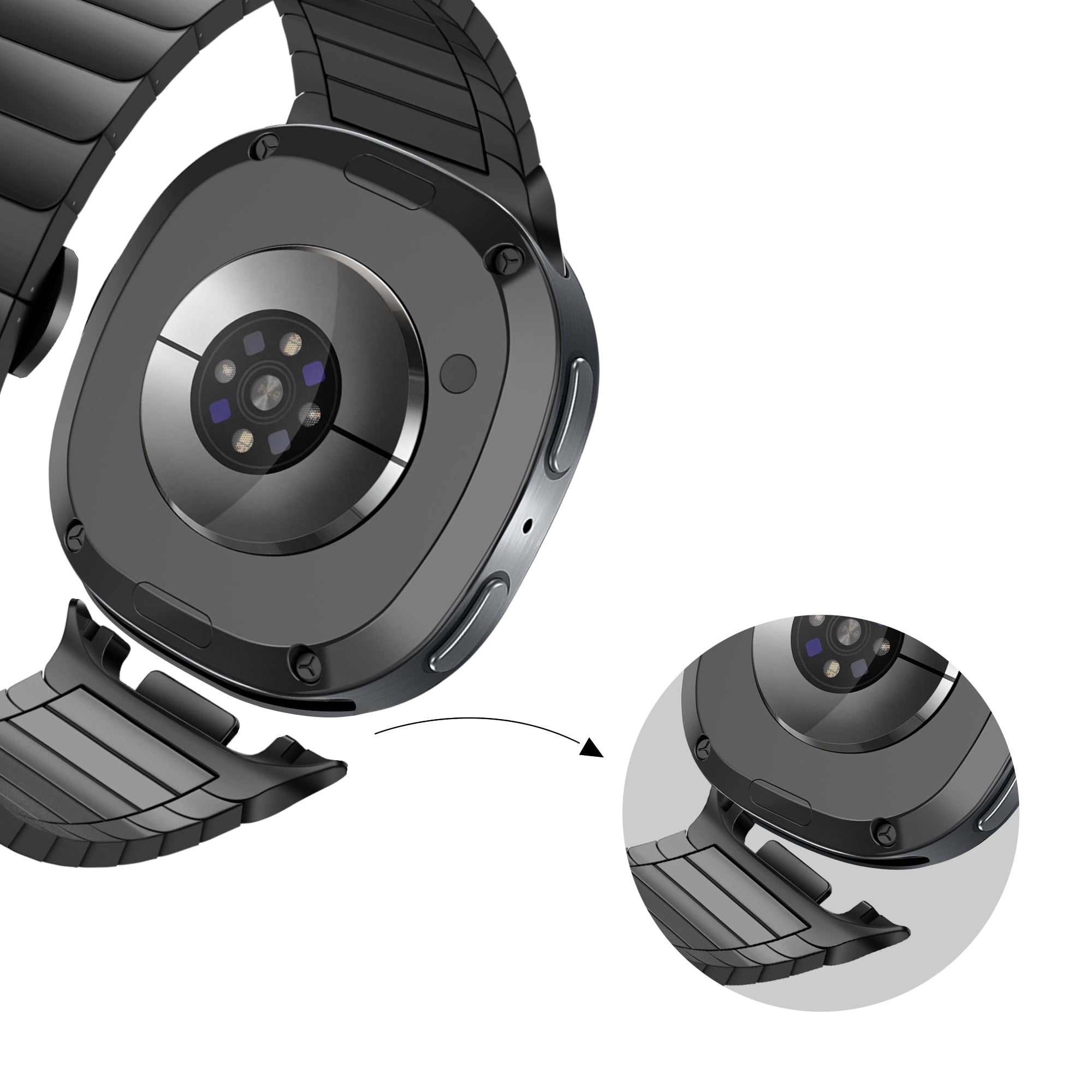 Bandz Correa acero 'One Bead' Samsung Galaxy Watch 8 - 44mm (negro)