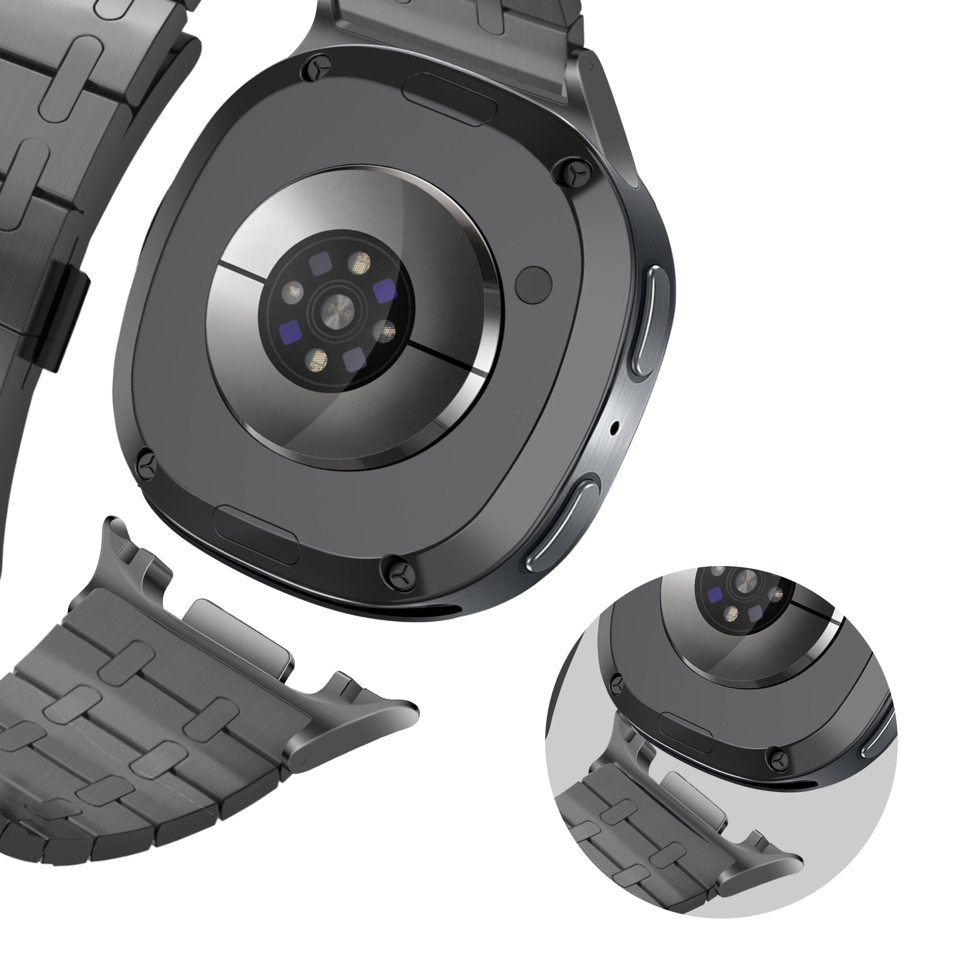 Bandz Samsung Galaxy Watch 8 - 40mm Steel Strap 'Royal' (Black)