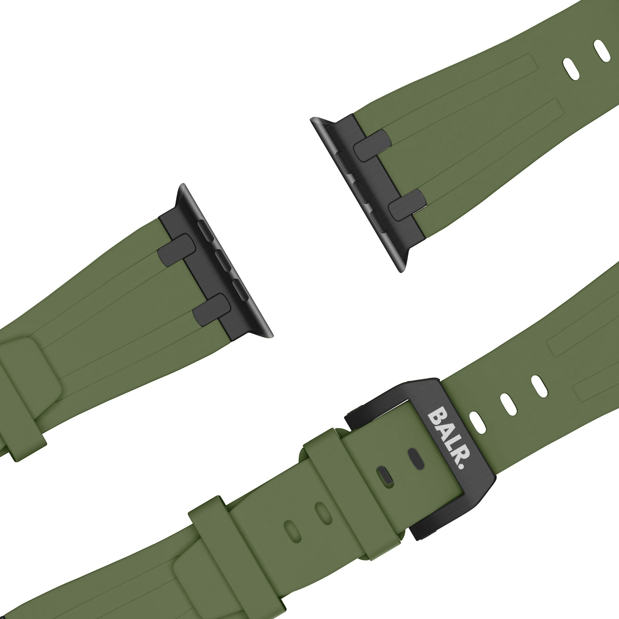 BALR. Apple Watch Ultra Liquid Silicone Strap (Green/Black)