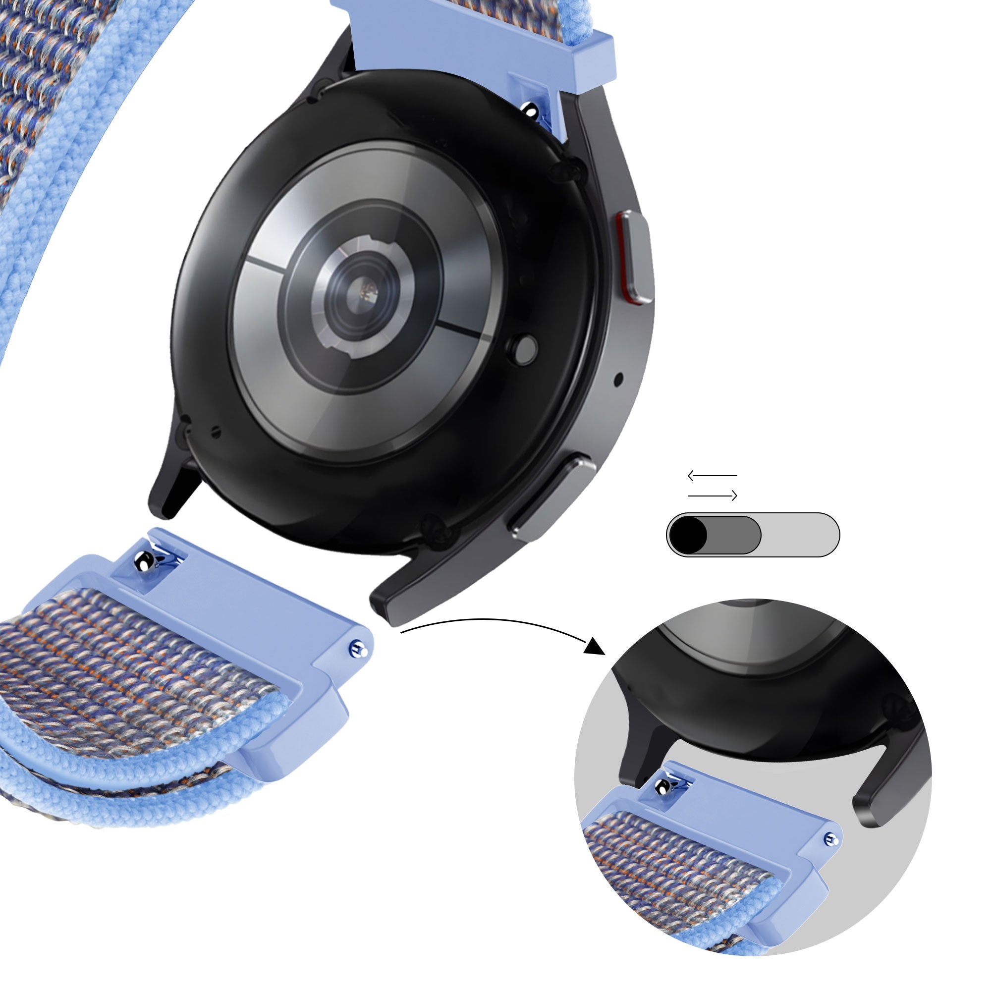 Bandz Correa nylon Loop Garmin Venu SQ (Azul celeste)