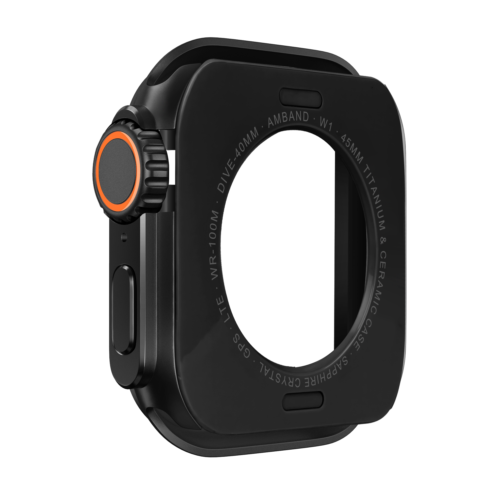 Bandz Apple Watch 7/8/9 - 45mm Metal Case (Black)