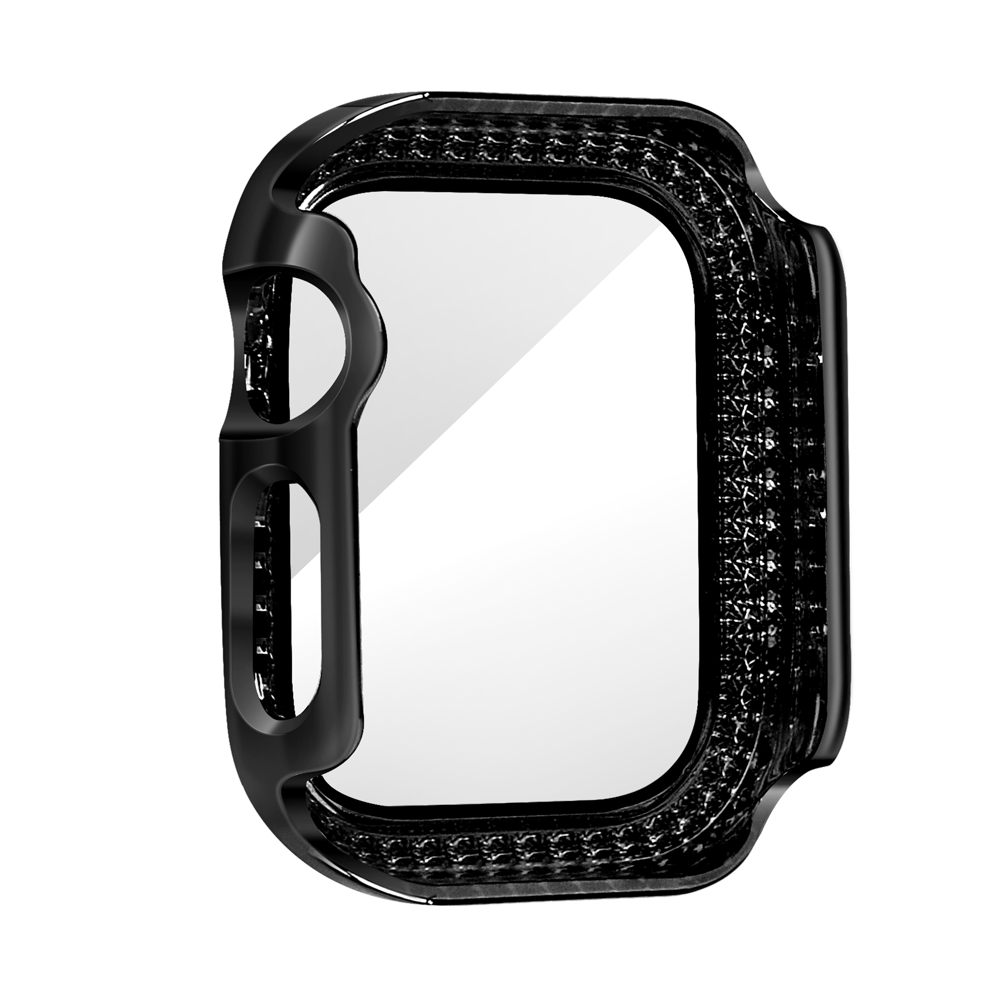 Bandz Funda diamante con vidrio Apple Watch 11 - 42mm (negro)