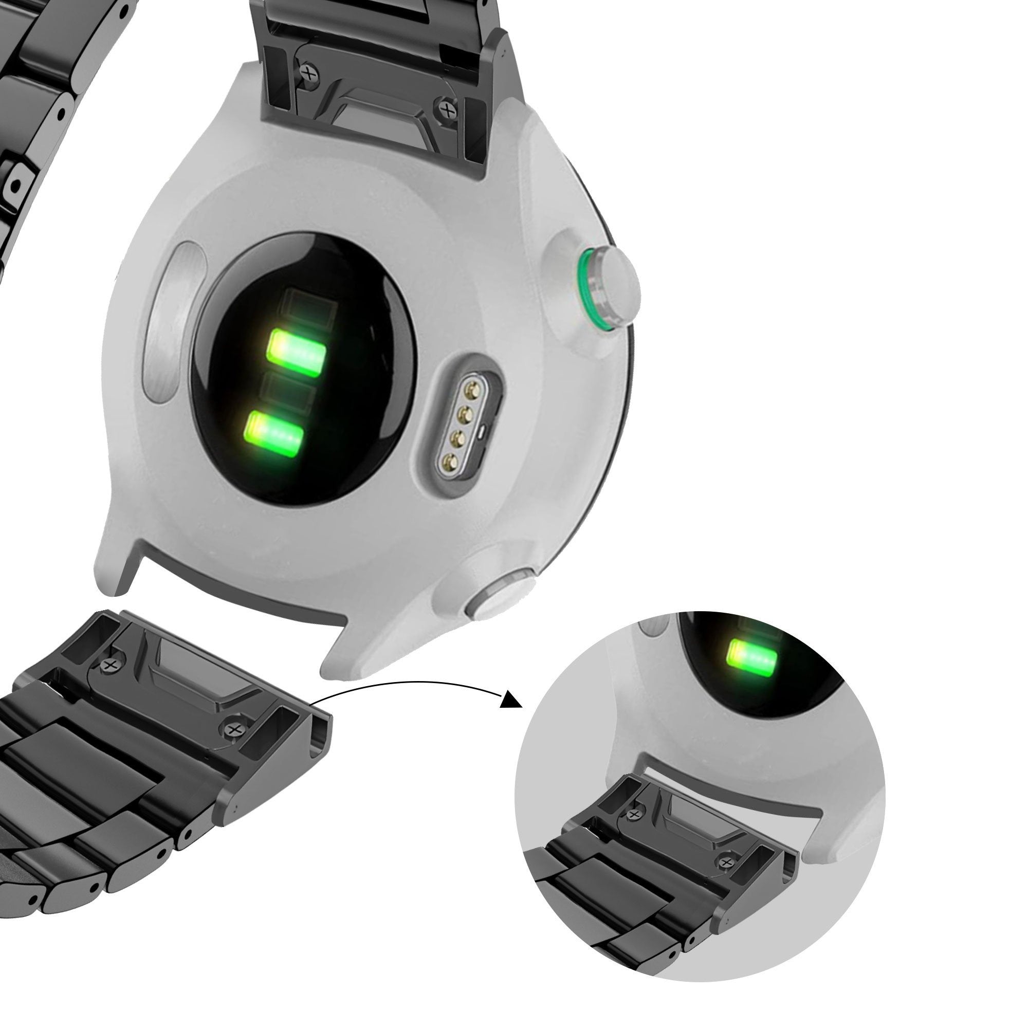 Correa acero 'Classic' Garmin Fenix 8 Pro - 47mm (negro)