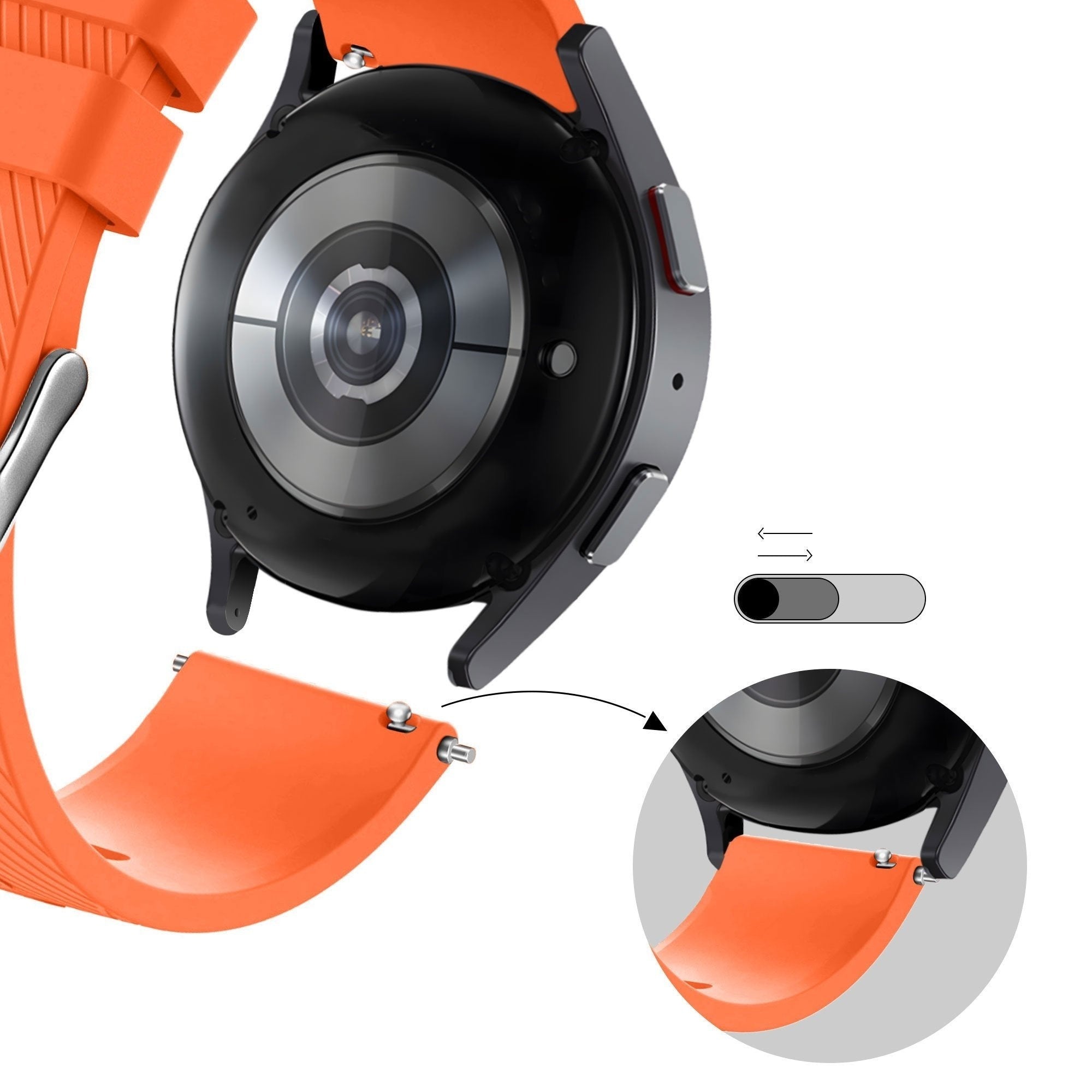 Bandz Coros Apex 4 - 42mm Silicone Strap 'Deluxe' (Orange)