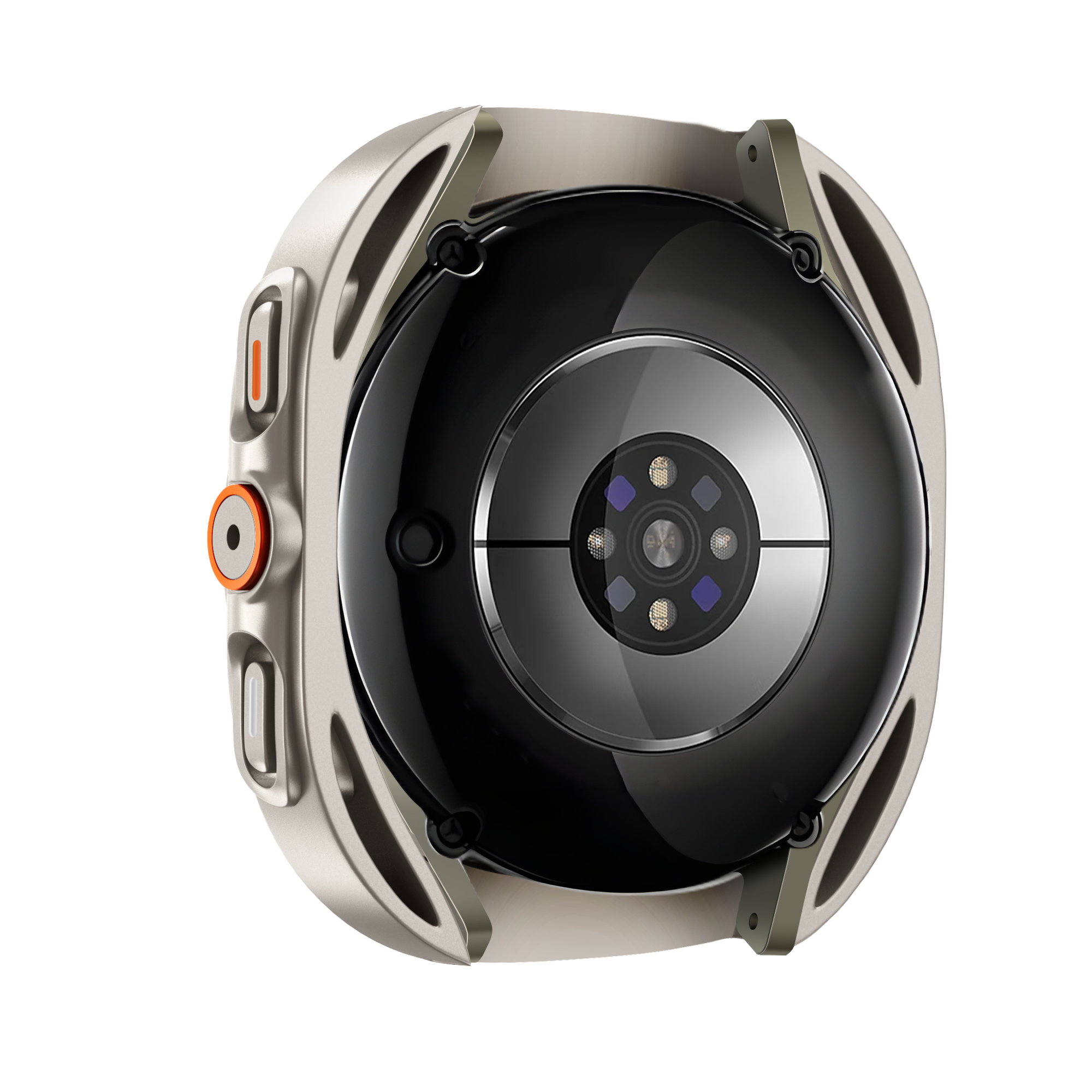 Bandz Samsung Galaxy Watch 7 - 44mm Square PC Case with Glass (Titanium)