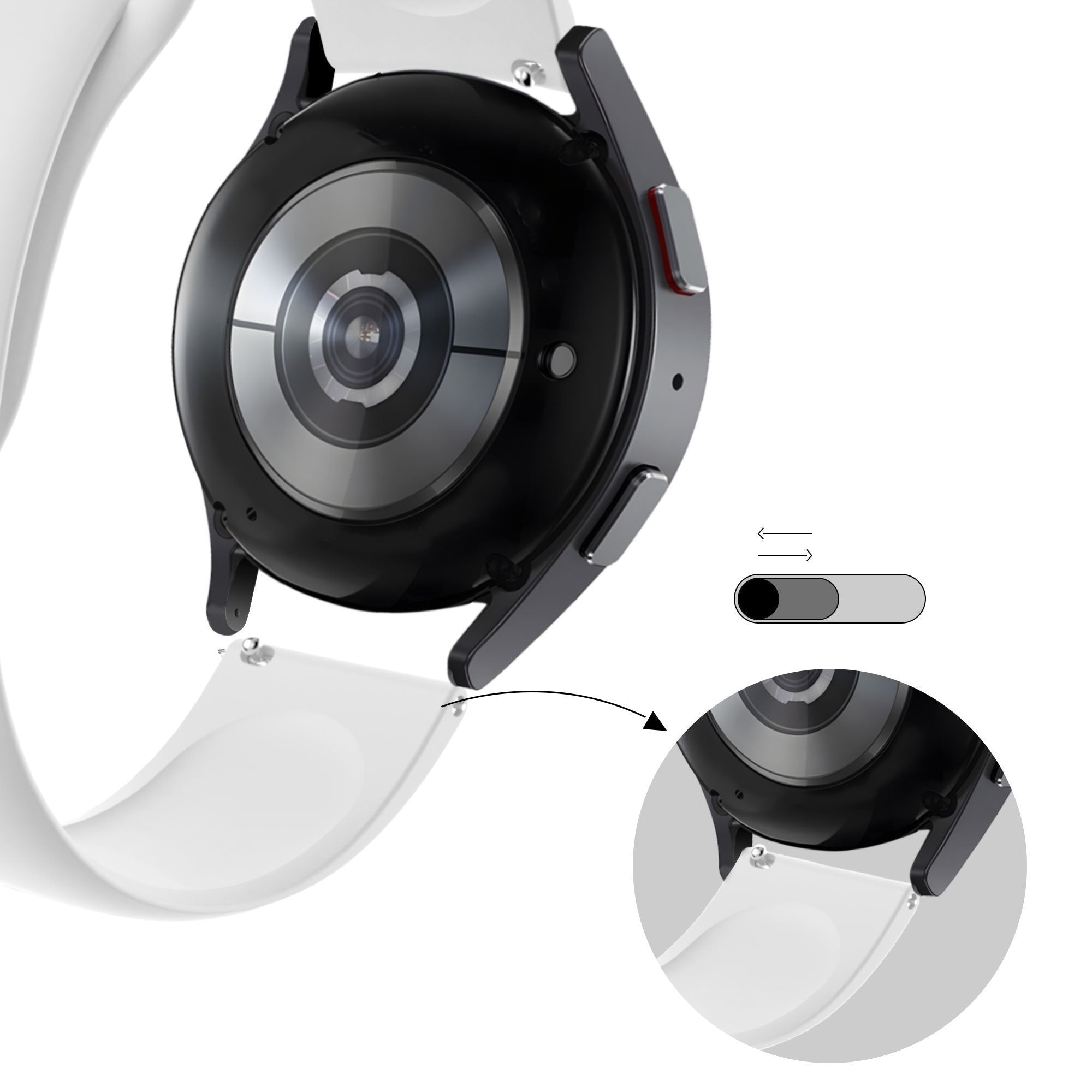 Bandz Amazfit Active 2 Sport Strap 'Deluxe' (White)