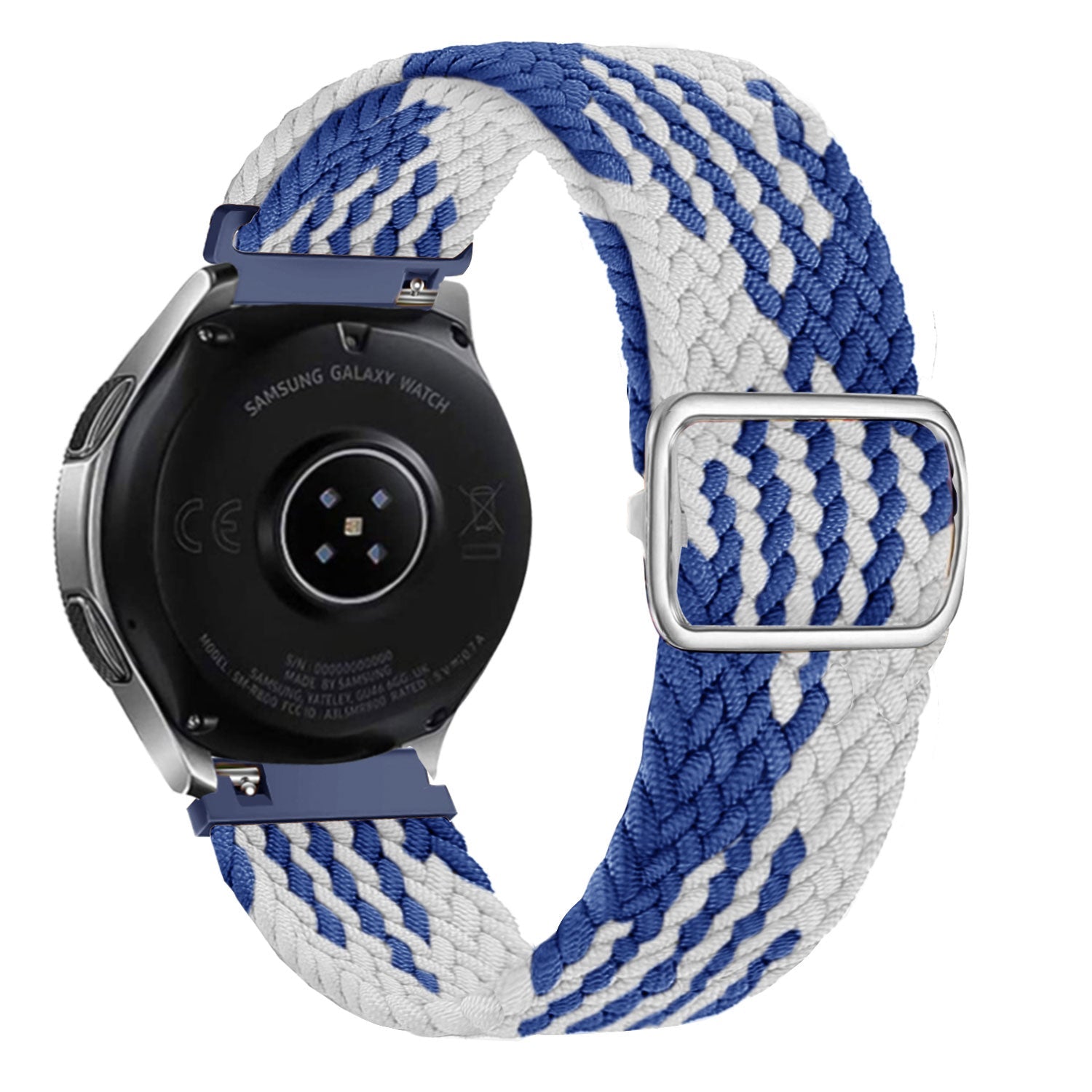 Correa trenzada ajustable Amazfit Active 2 (azul/blanco)