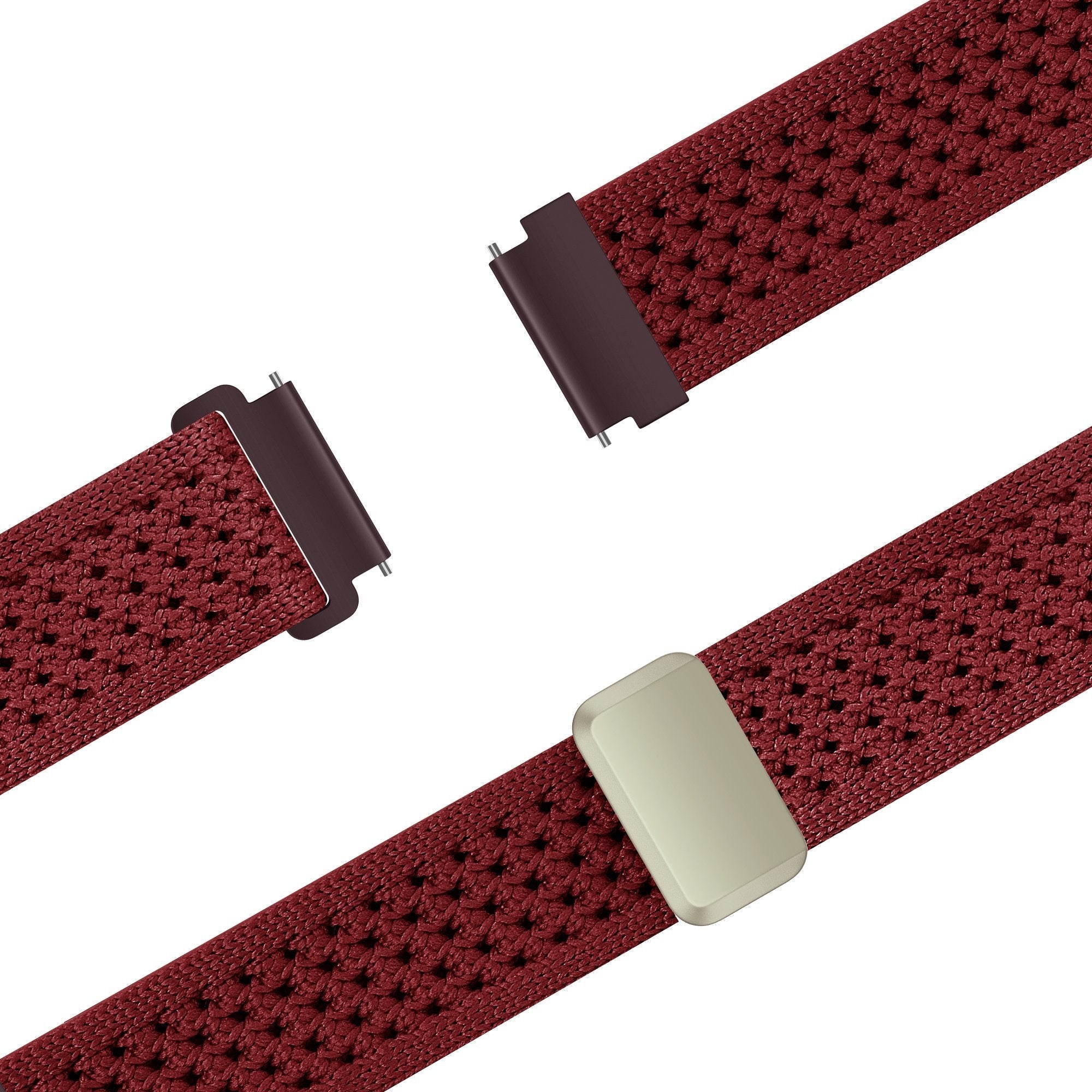 Bandz Garmin Forerunner 255s Vintage Nylon Strap (Wine Red)
