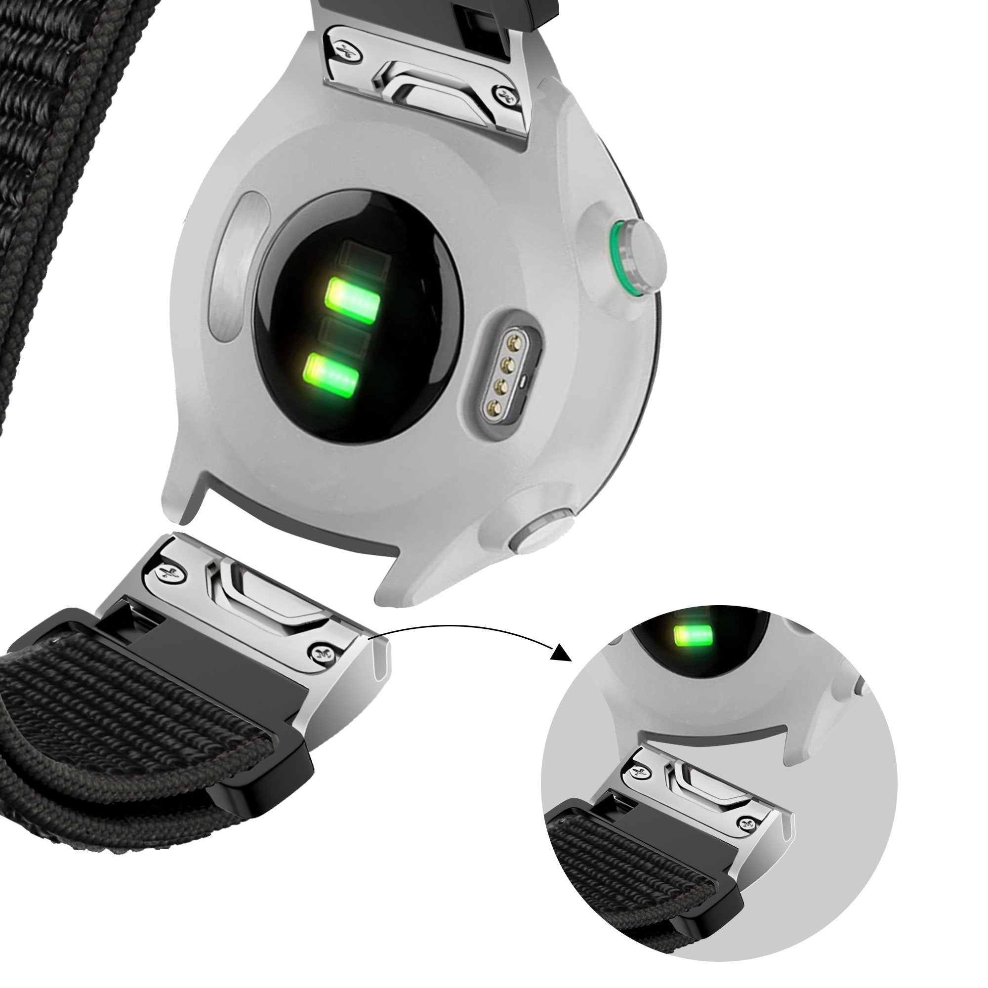 Bandz Correa nylon Loop Garmin D2 Delta (negro)