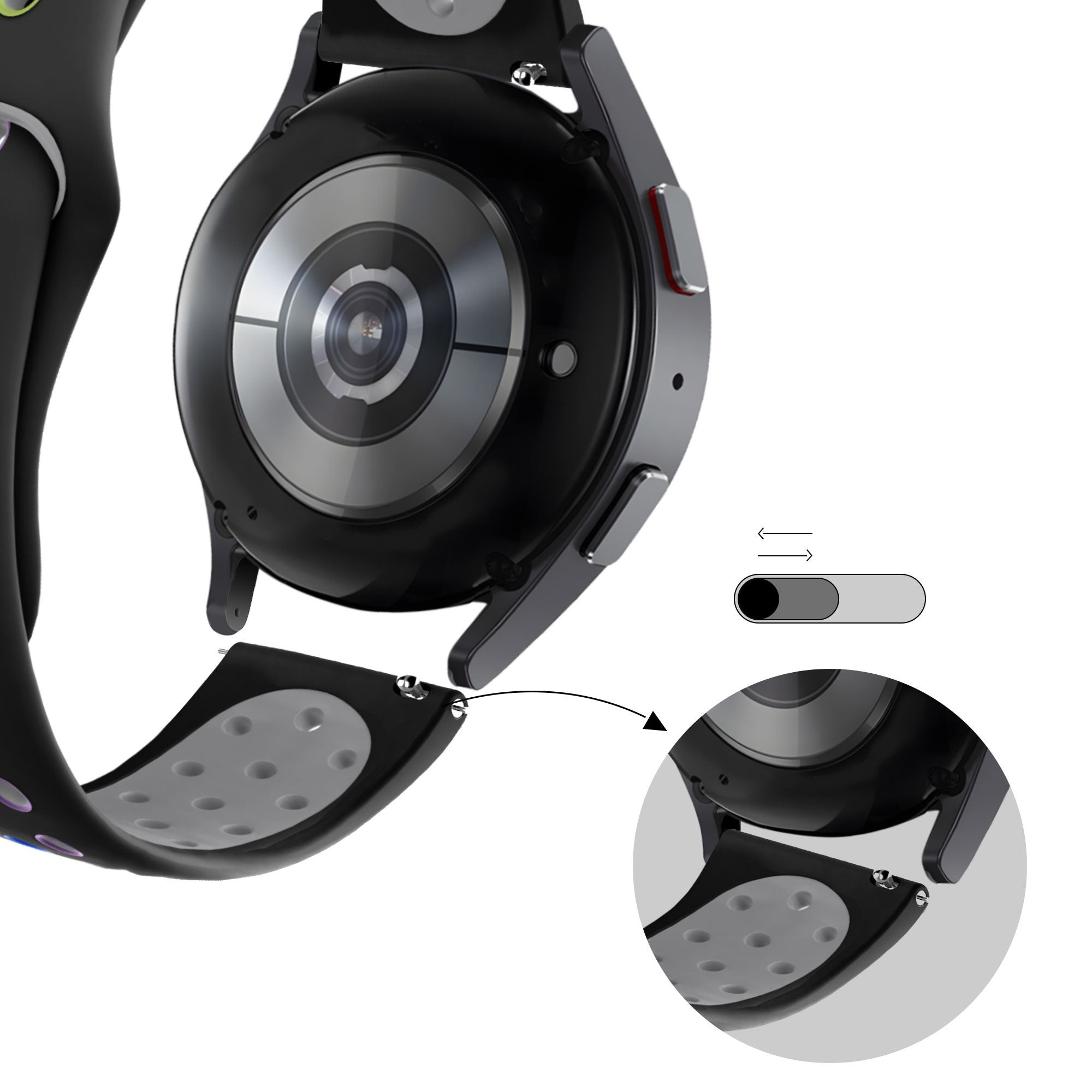 Bandz Correa deportiva 'Deluxe' Coros Pace 2 (negro/arcoiris)