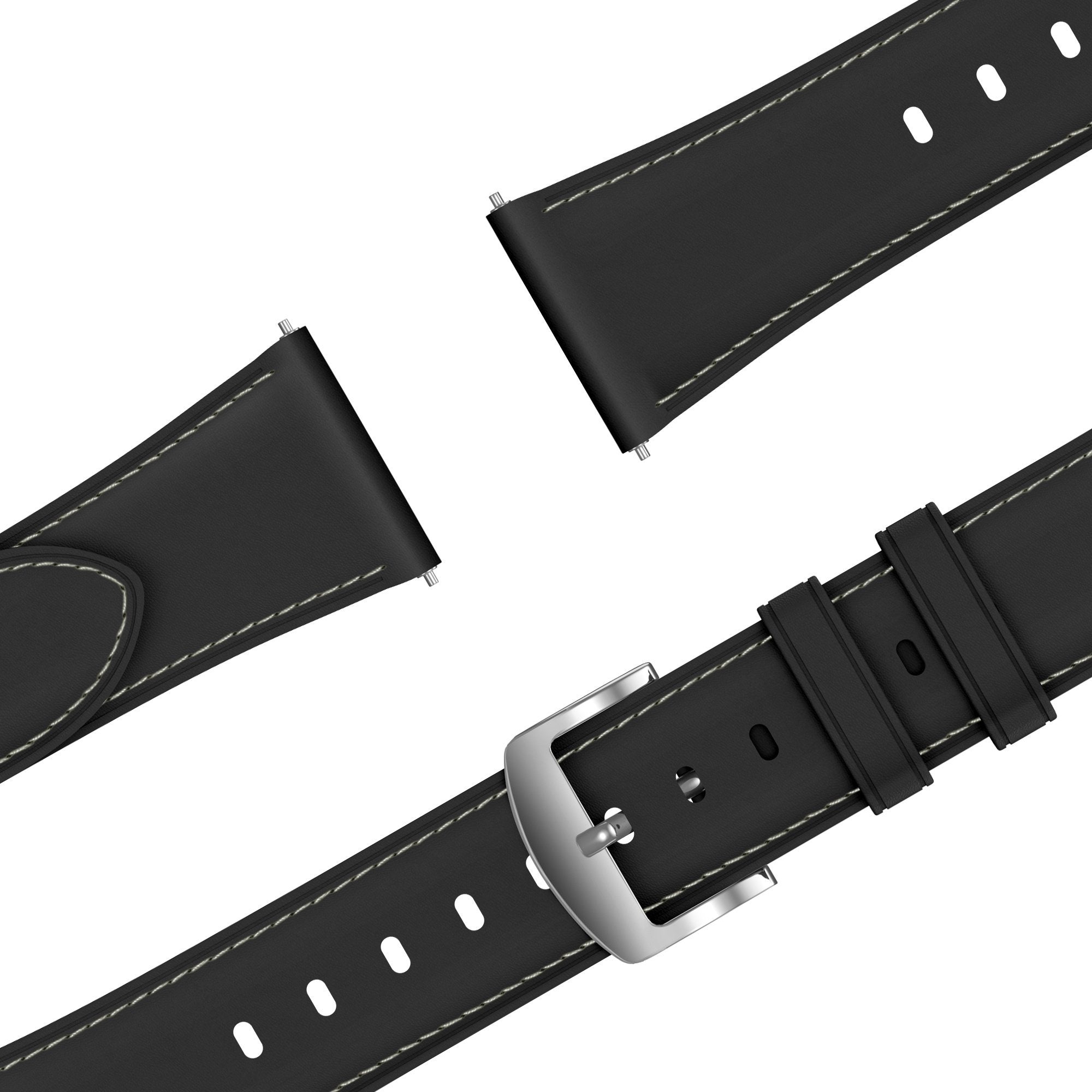 Bandz Correa cuero 'Easy Fit' Amazfit GTS 4 (negro)
