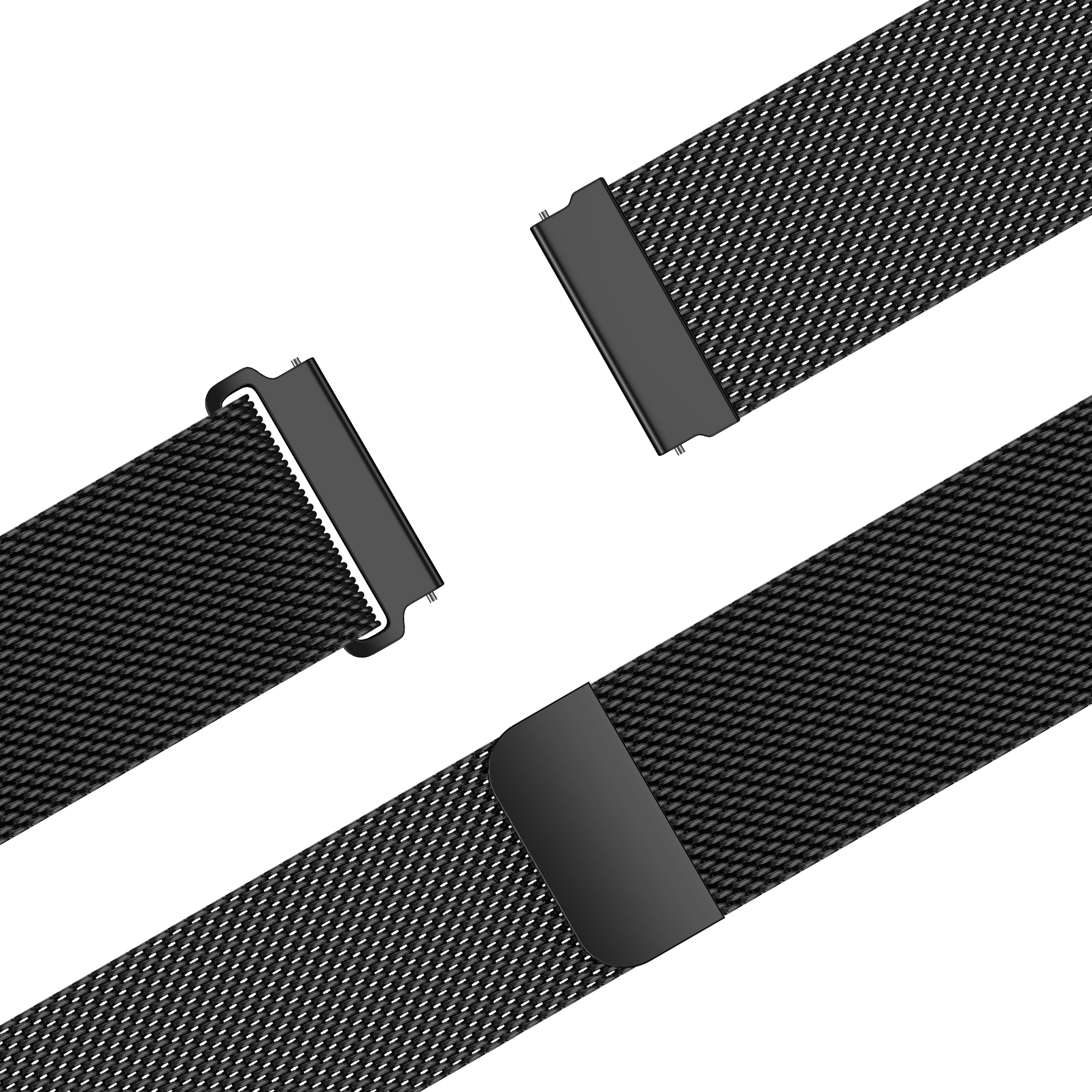 Bandz Amazfit Bip 3 (Pro) Milanese Strap 'Easy fit' (Black)