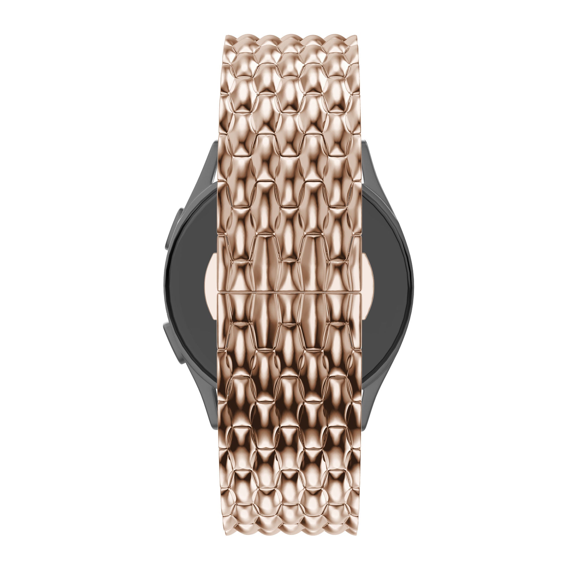 Bandz Pebble Round 2 - 20mm Steel Strap 'Dragon' (Rose Gold)