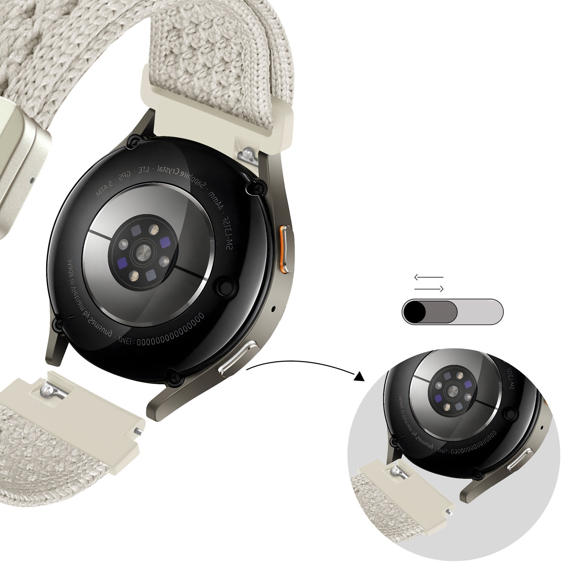 Bandz Xiaomi Watch S4 - 41mm Vintage Nylon Strap (Starlight)