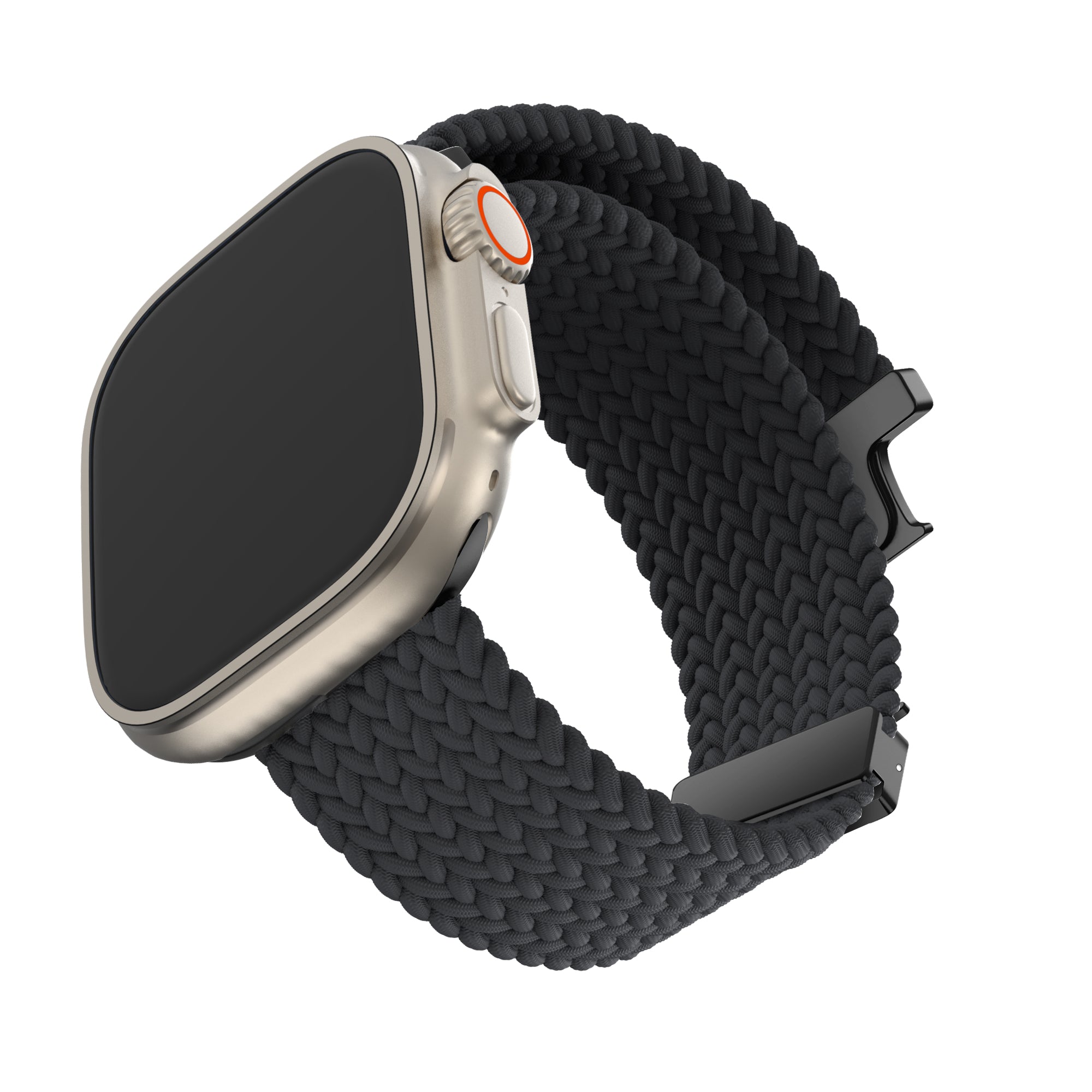 Bandz Correa nylon trenzada con P-buckle Apple Watch (negra)