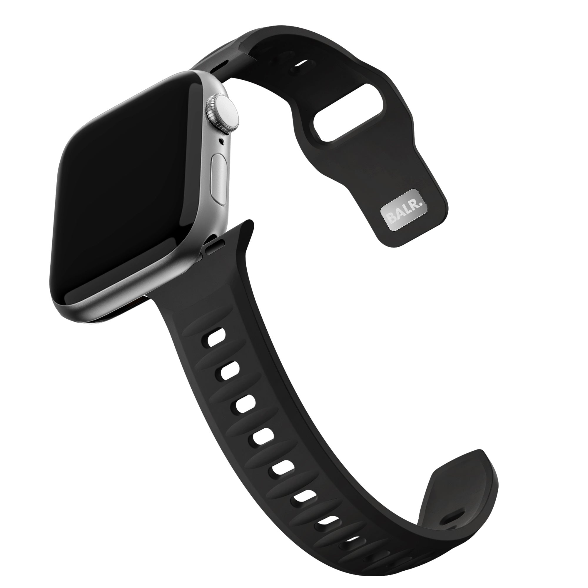 BALR. Correa de silicona Outdoor Apple Watch (negra)