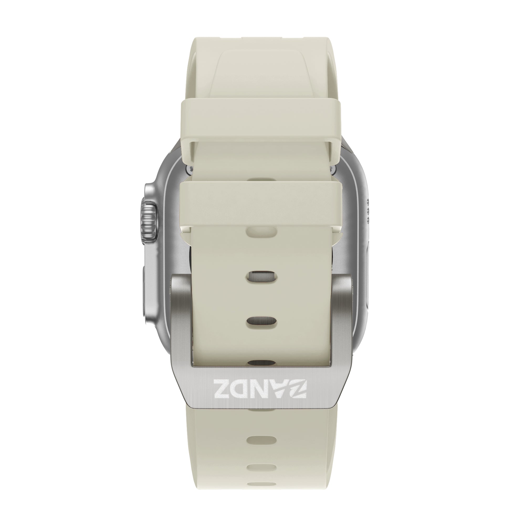 Bandz Correa silicona 'Luxe Liquid' Apple Watch (beige/titanio)