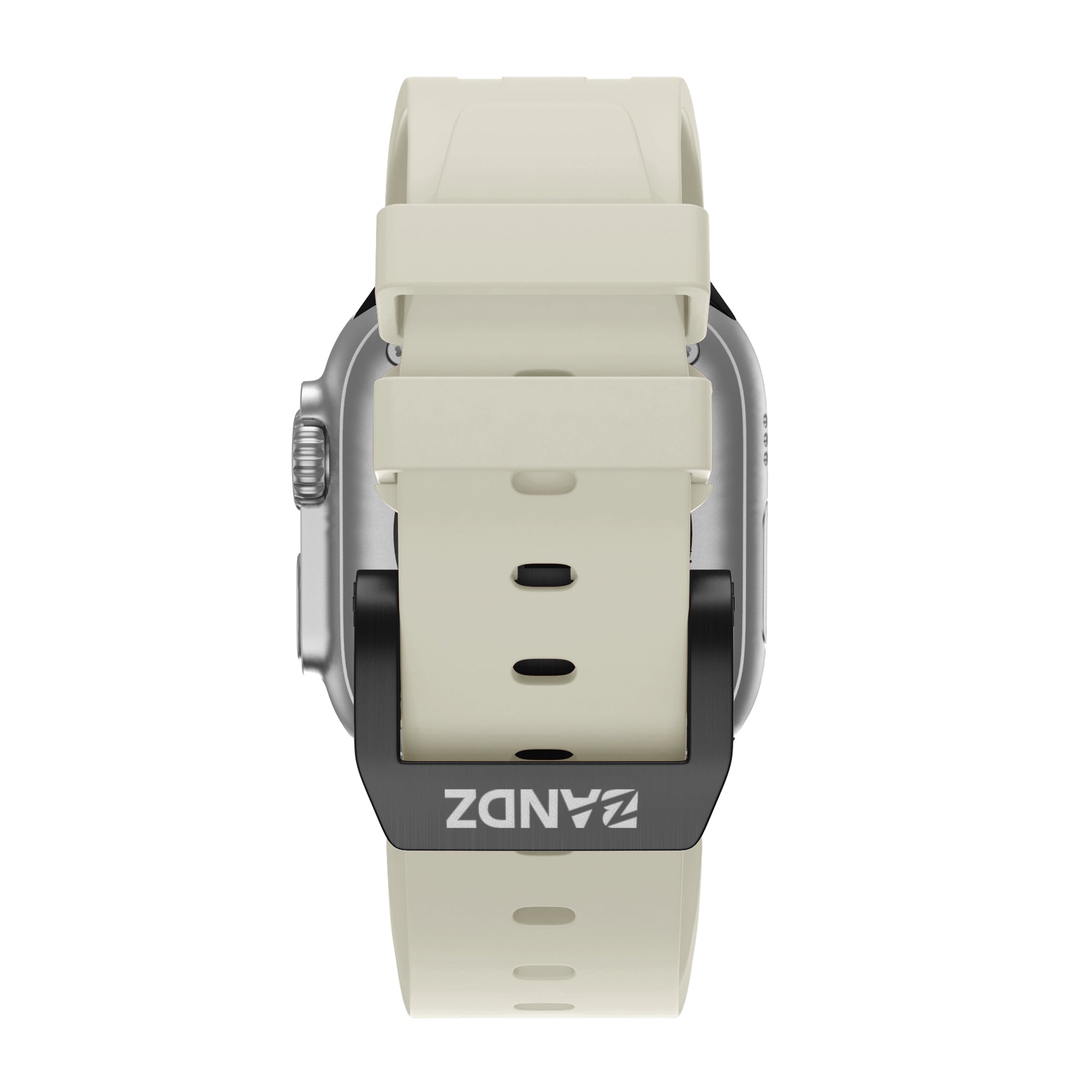 Bandz Correa silicona 'Luxe Liquid' Apple Watch (beige/negro)