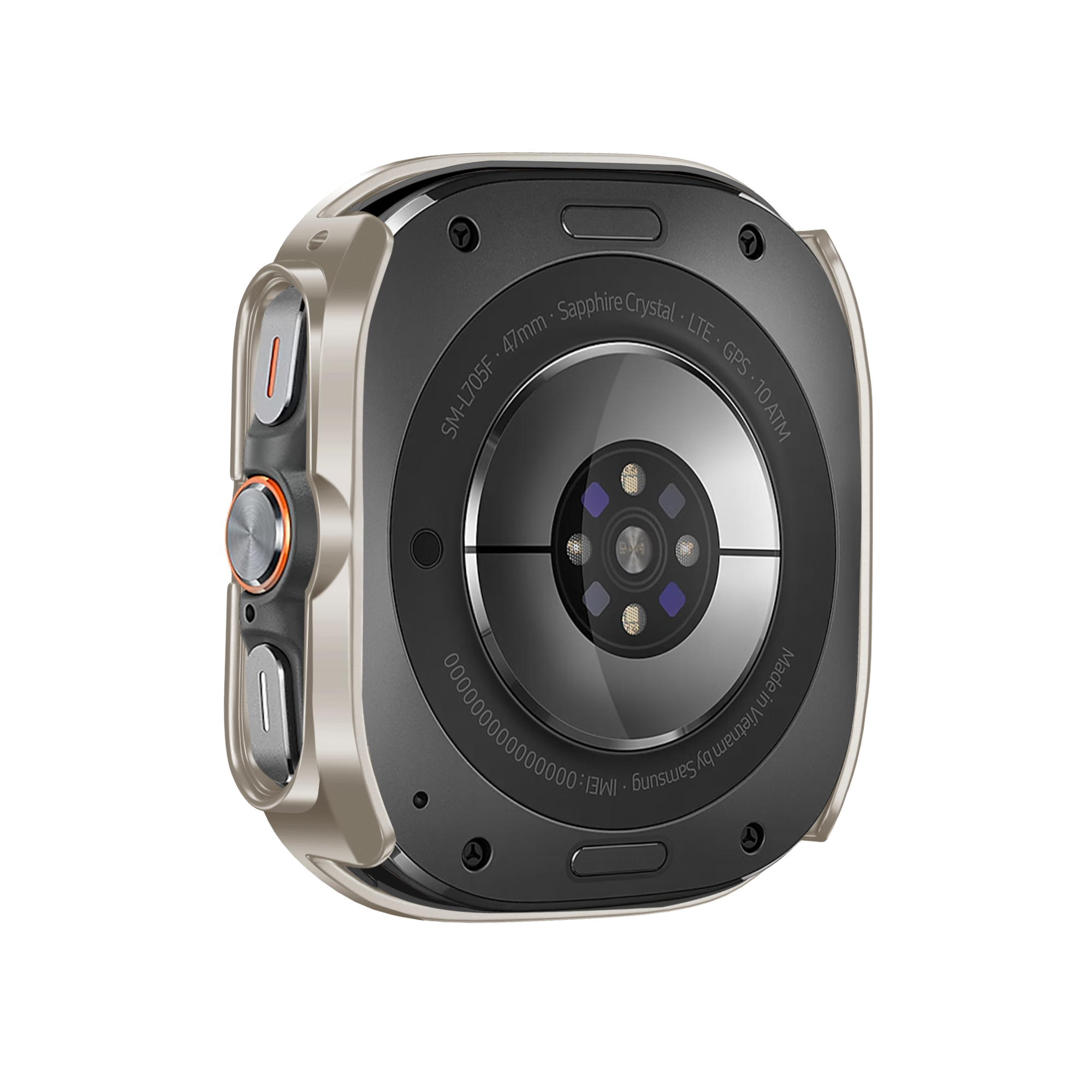 Bandz Samsung Galaxy Watch Ultra PC Case with Glass (Titanium)