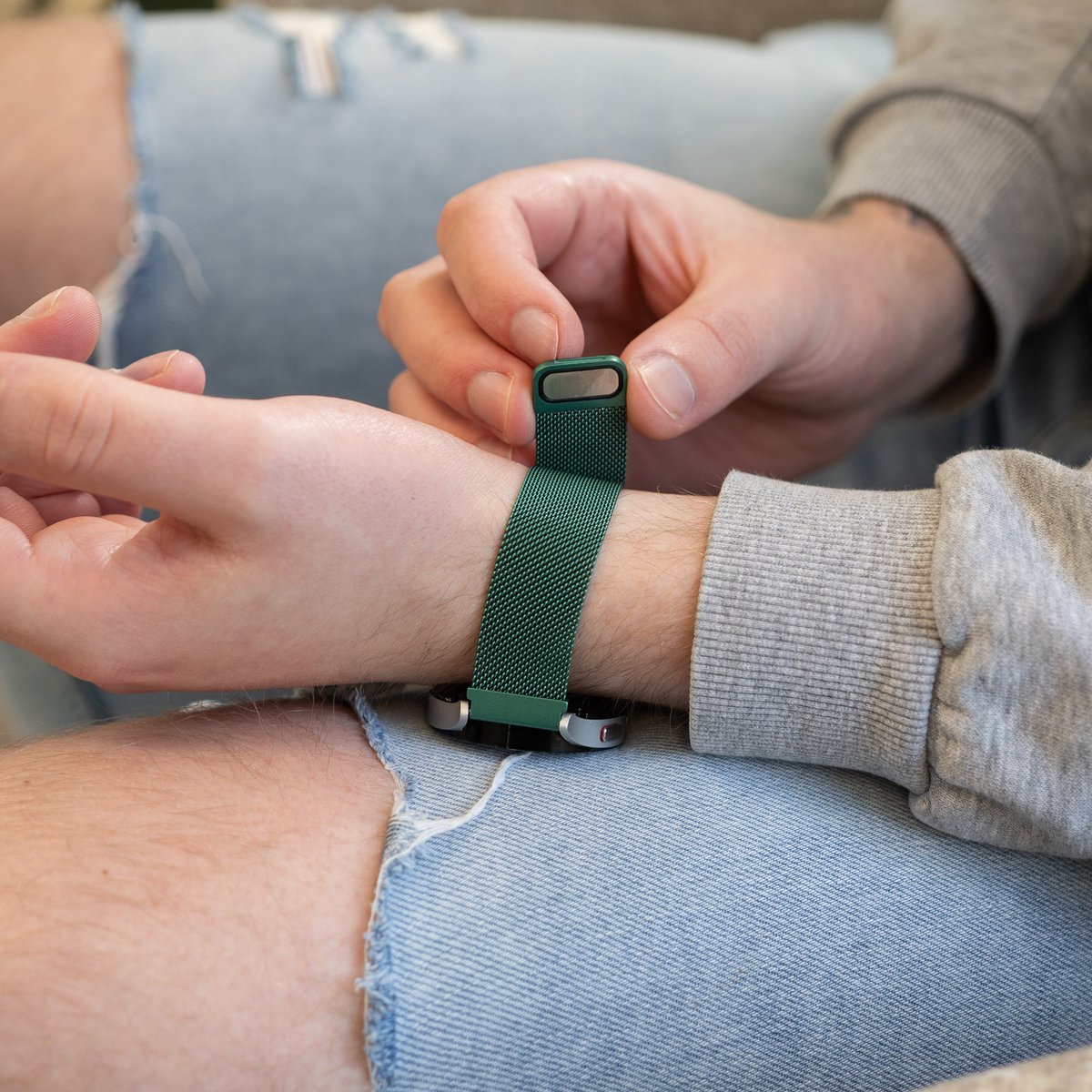 Correa milanese Galaxy Watch 5 Pro (verde)