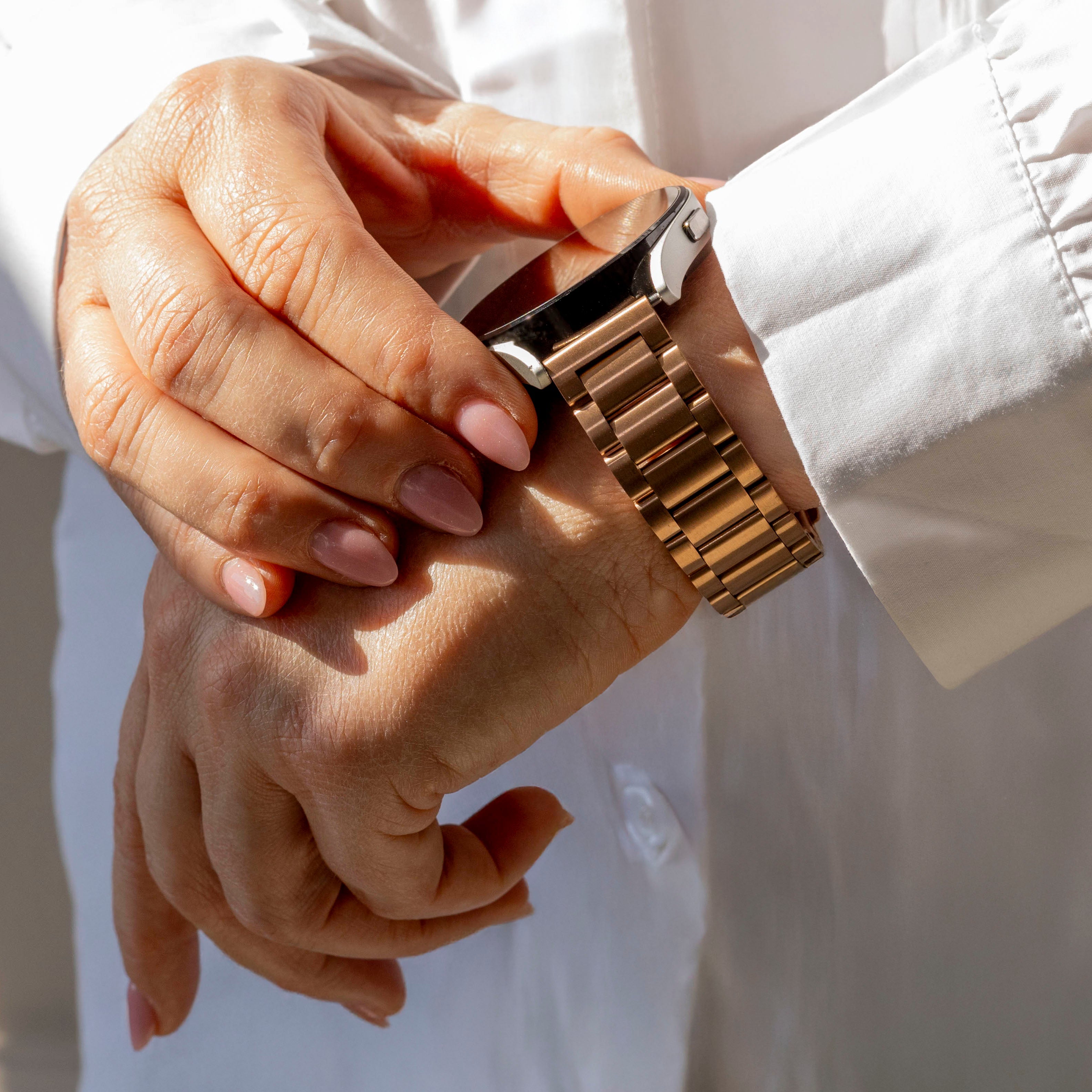 Correa acero Garmin Vivomove 3s - 39 mm - oro rosa