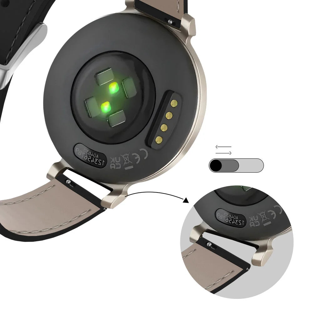 Correa reloj cuero 14mm - universal (negro)