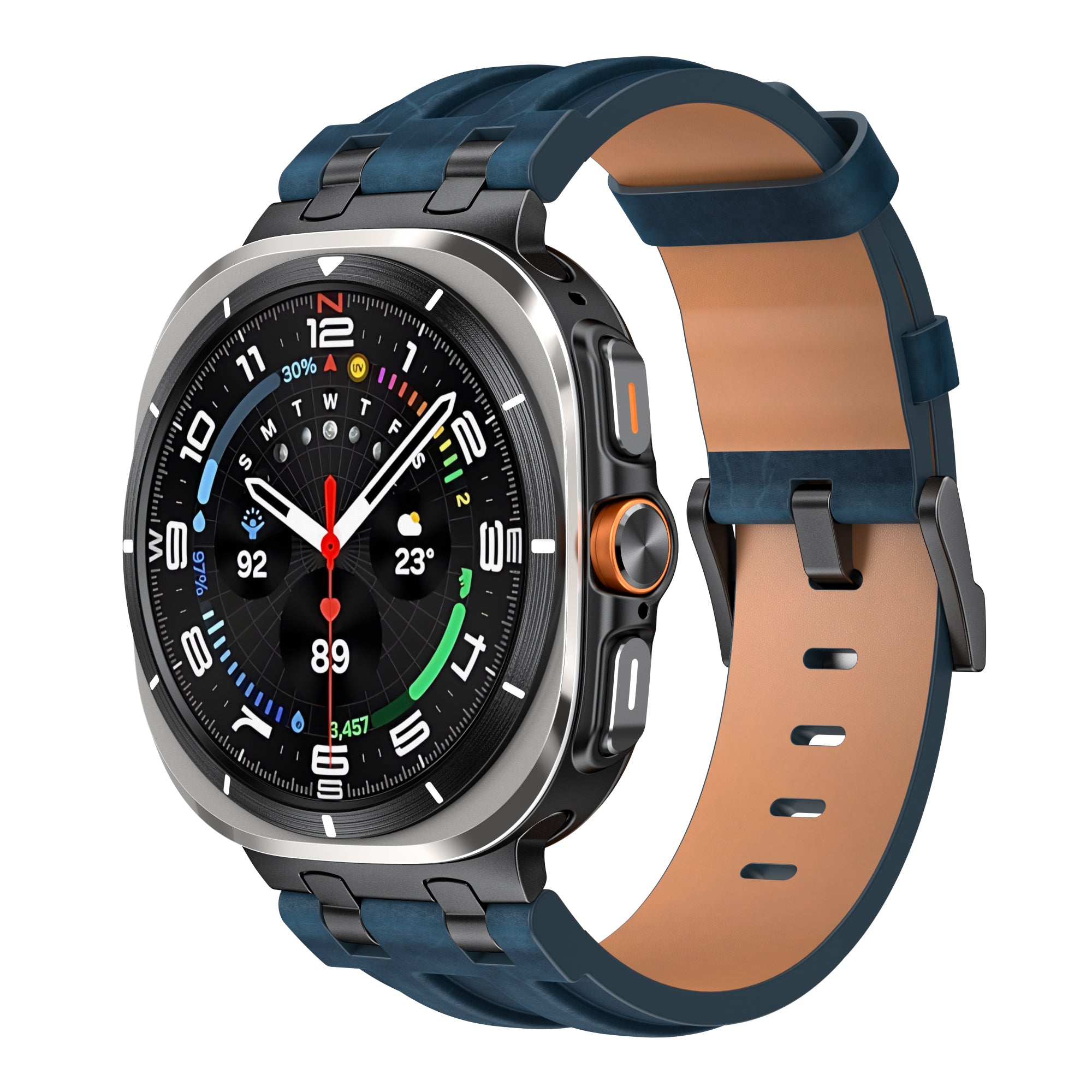 Correa cuero sólida Samsung Galaxy Watch Ultra (azul oscuro)