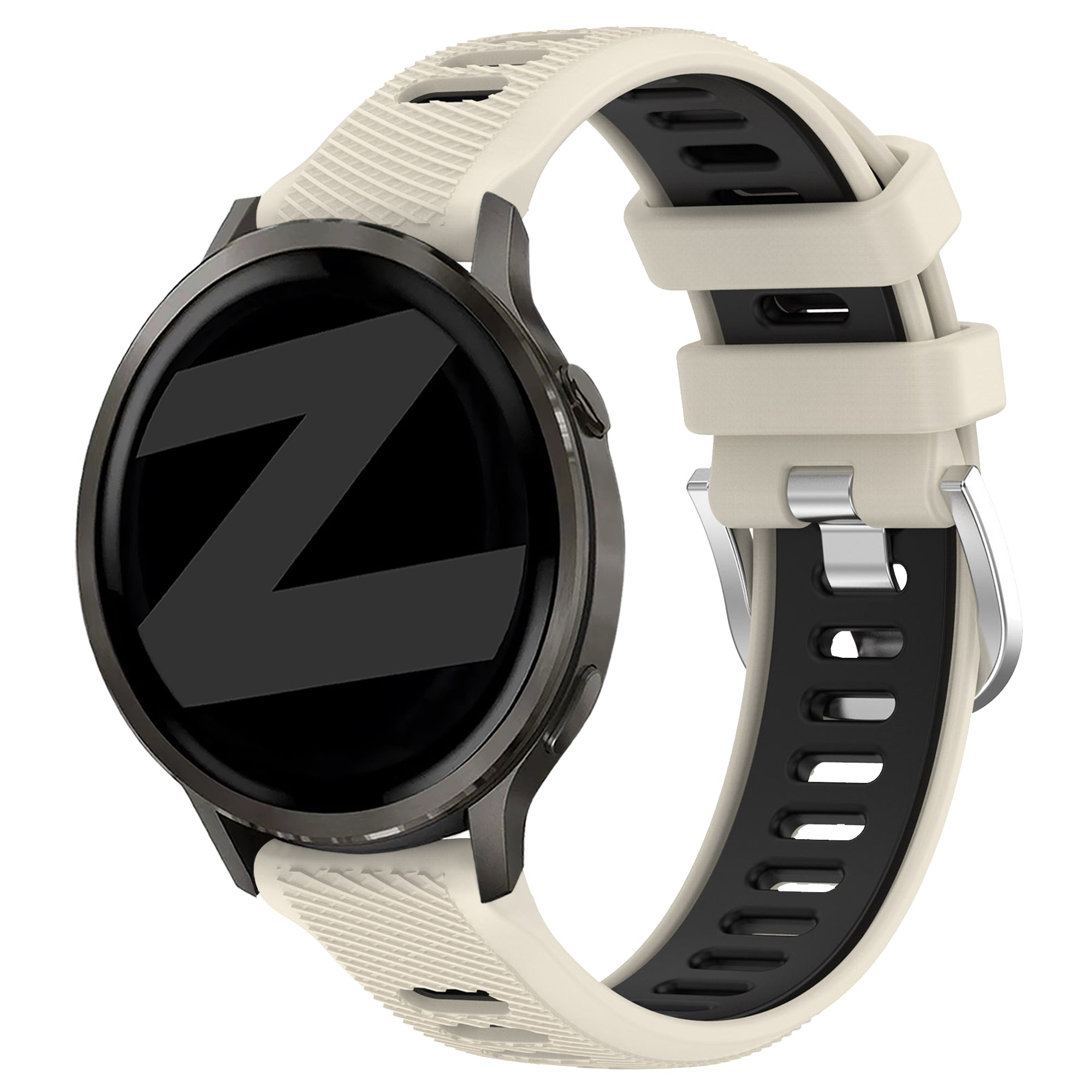 Bandz Correa deportiva con hebilla Garmin Forerunner 255s (blanco estrella/negro)